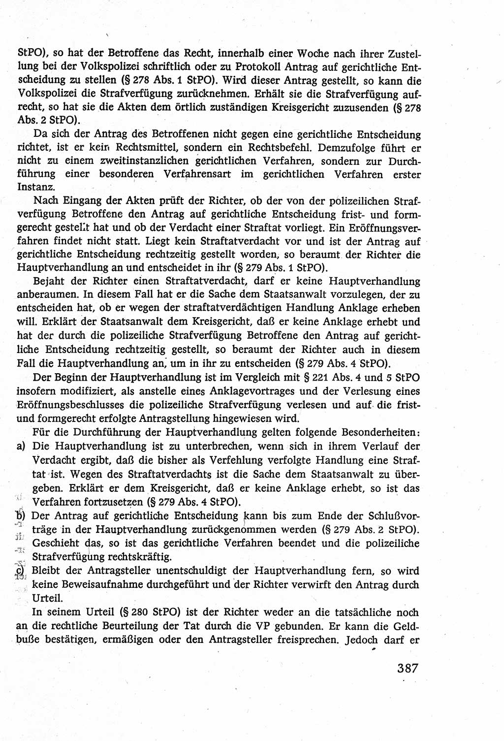Strafverfahrensrecht [Deutsche Demokratische Republik (DDR)], Lehrbuch 1977, Seite 387 (Strafverf.-R. DDR Lb. 1977, S. 387)