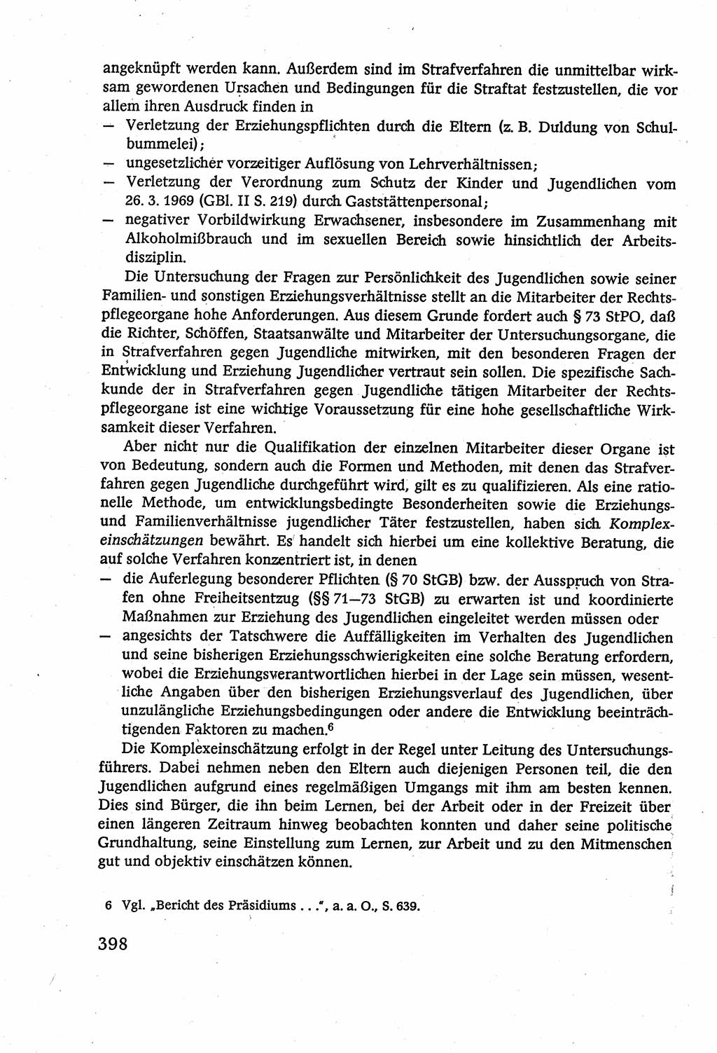 Strafverfahrensrecht [Deutsche Demokratische Republik (DDR)], Lehrbuch 1977, Seite 398 (Strafverf.-R. DDR Lb. 1977, S. 398)