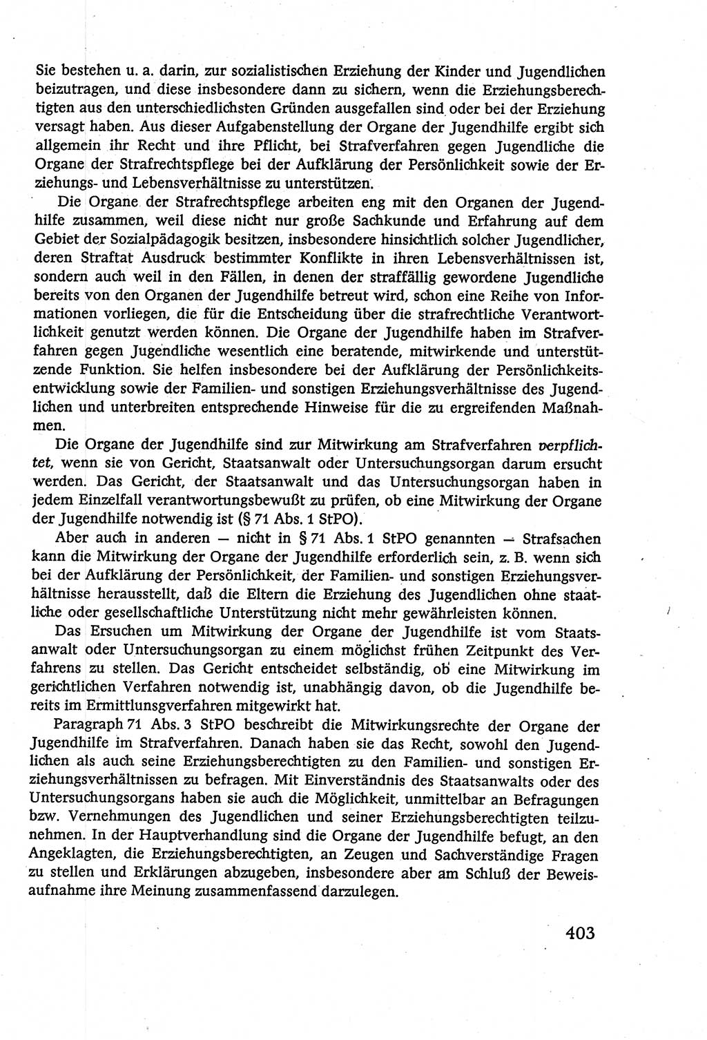 Strafverfahrensrecht [Deutsche Demokratische Republik (DDR)], Lehrbuch 1977, Seite 403 (Strafverf.-R. DDR Lb. 1977, S. 403)