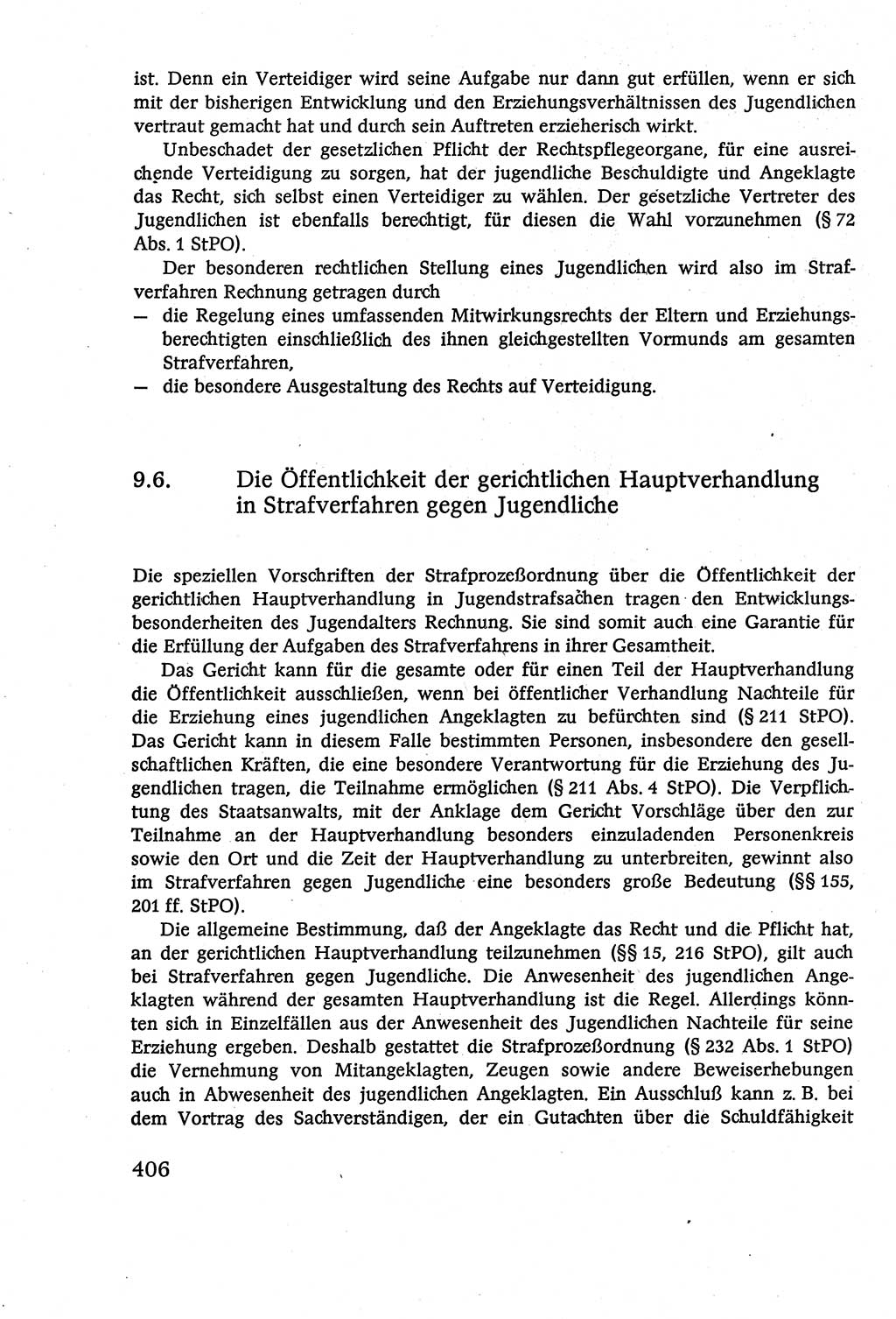 Strafverfahrensrecht [Deutsche Demokratische Republik (DDR)], Lehrbuch 1977, Seite 406 (Strafverf.-R. DDR Lb. 1977, S. 406)