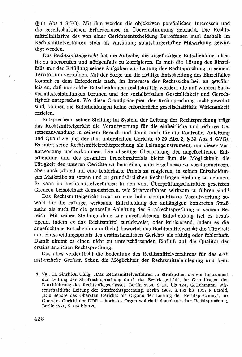 Strafverfahrensrecht [Deutsche Demokratische Republik (DDR)], Lehrbuch 1977, Seite 428 (Strafverf.-R. DDR Lb. 1977, S. 428)