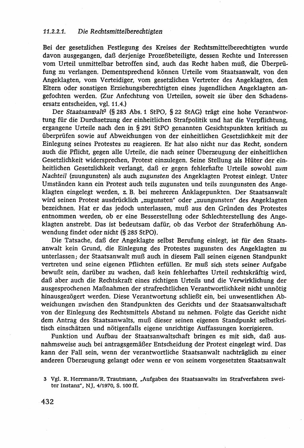 Strafverfahrensrecht [Deutsche Demokratische Republik (DDR)], Lehrbuch 1977, Seite 432 (Strafverf.-R. DDR Lb. 1977, S. 432)