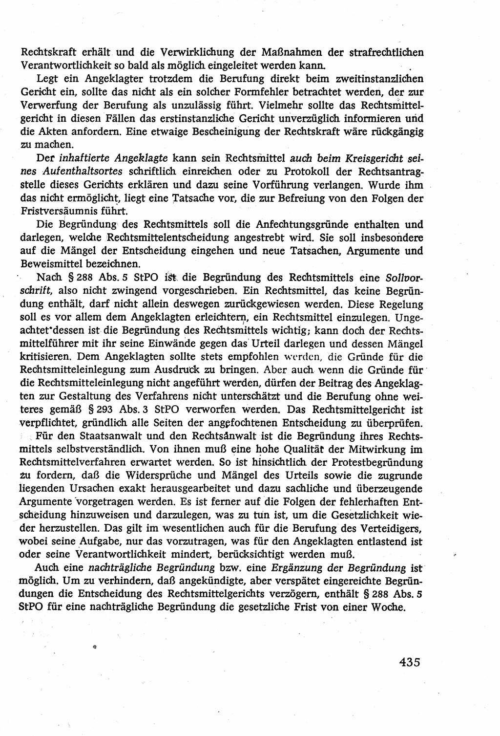 Strafverfahrensrecht [Deutsche Demokratische Republik (DDR)], Lehrbuch 1977, Seite 435 (Strafverf.-R. DDR Lb. 1977, S. 435)
