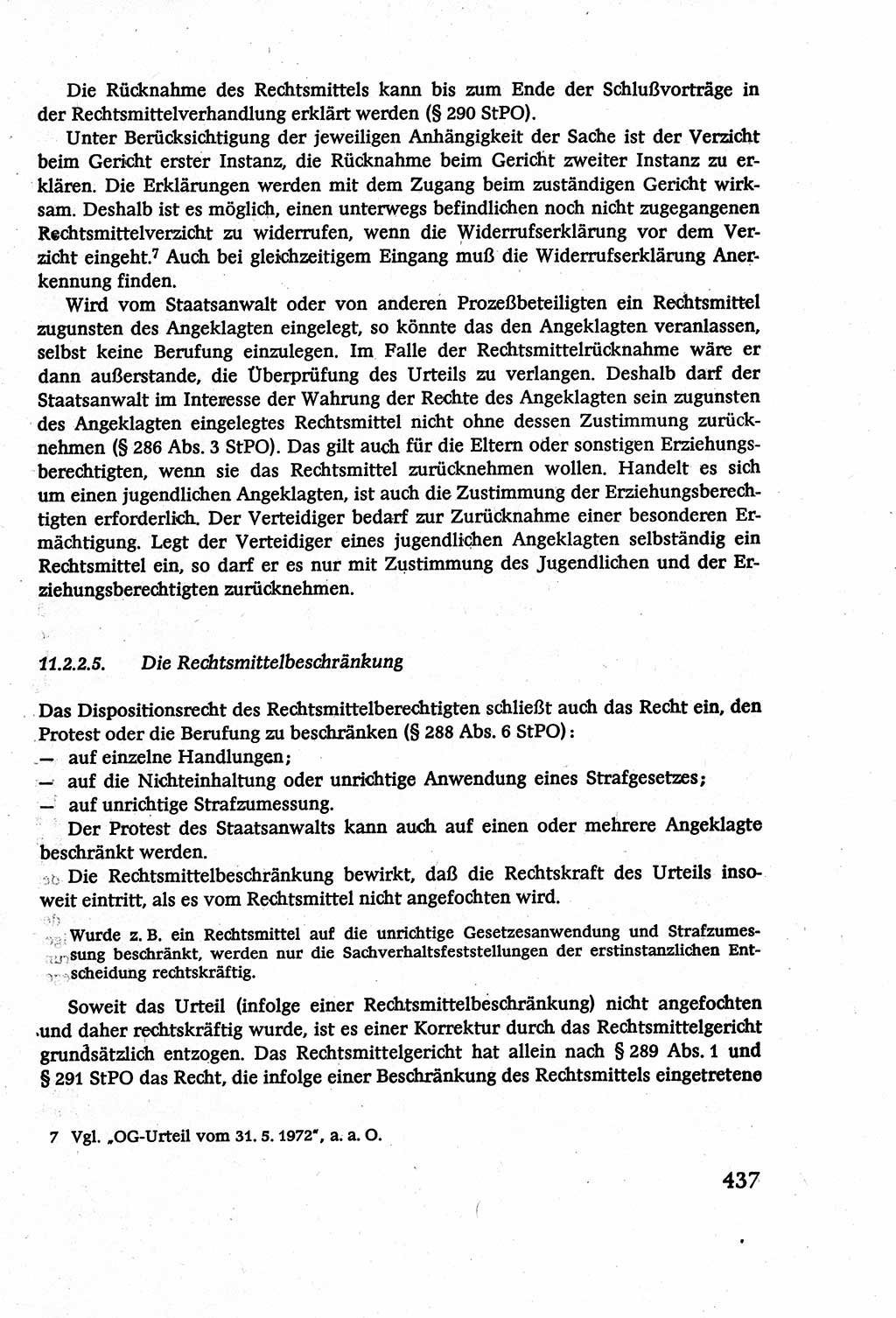 Strafverfahrensrecht [Deutsche Demokratische Republik (DDR)], Lehrbuch 1977, Seite 437 (Strafverf.-R. DDR Lb. 1977, S. 437)