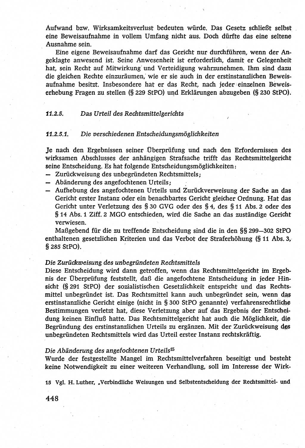 Strafverfahrensrecht [Deutsche Demokratische Republik (DDR)], Lehrbuch 1977, Seite 448 (Strafverf.-R. DDR Lb. 1977, S. 448)