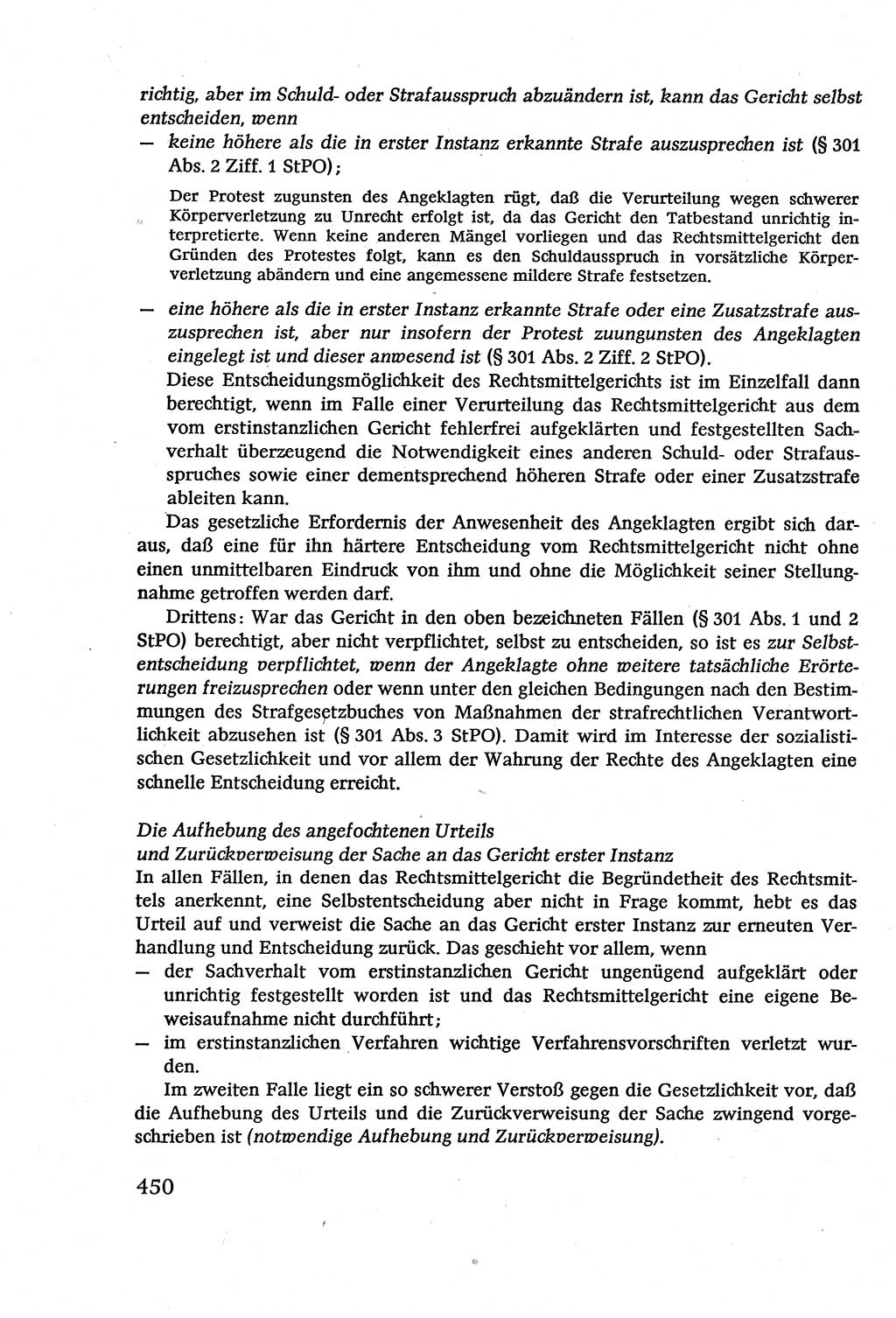 Strafverfahrensrecht [Deutsche Demokratische Republik (DDR)], Lehrbuch 1977, Seite 450 (Strafverf.-R. DDR Lb. 1977, S. 450)