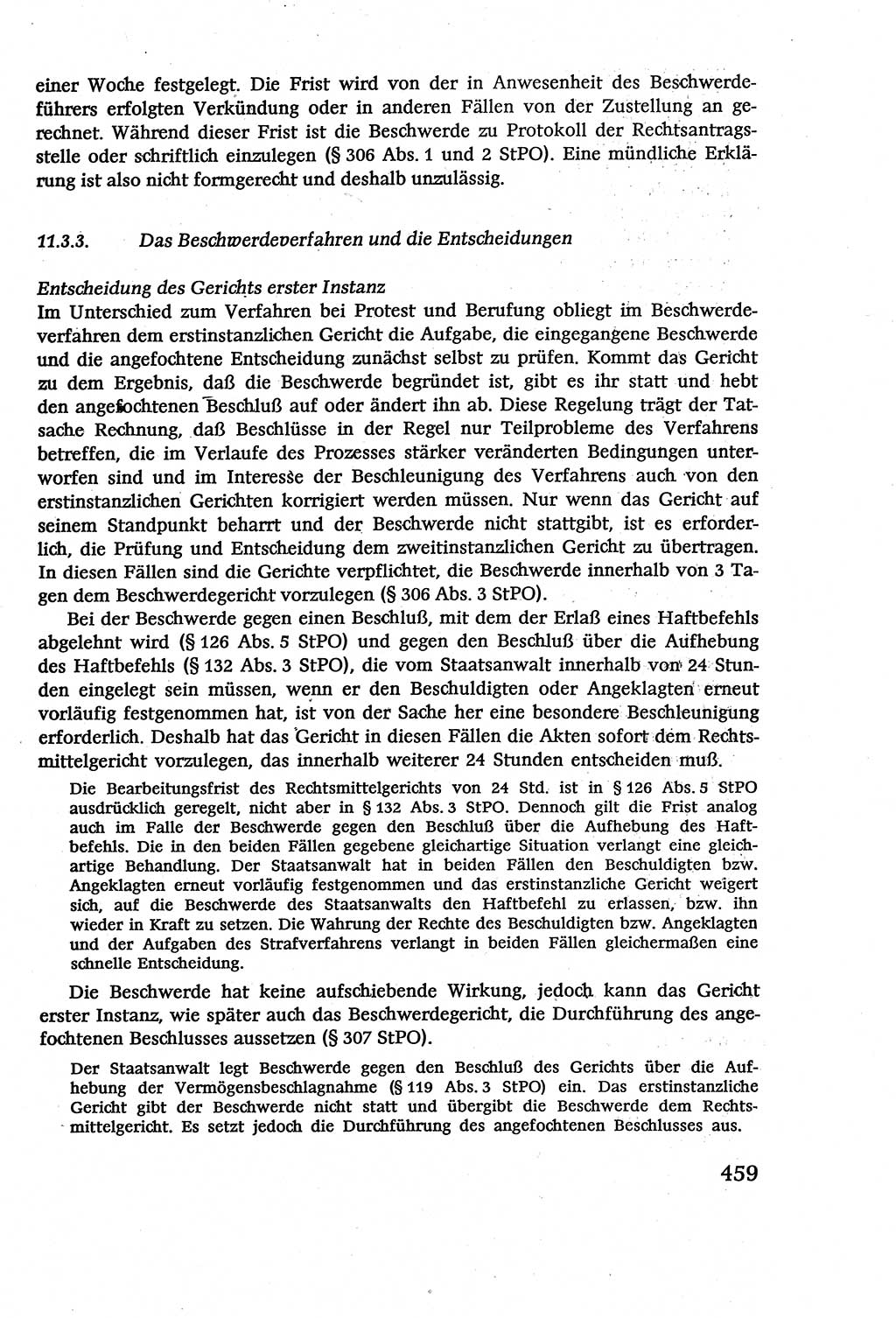 Strafverfahrensrecht [Deutsche Demokratische Republik (DDR)], Lehrbuch 1977, Seite 459 (Strafverf.-R. DDR Lb. 1977, S. 459)