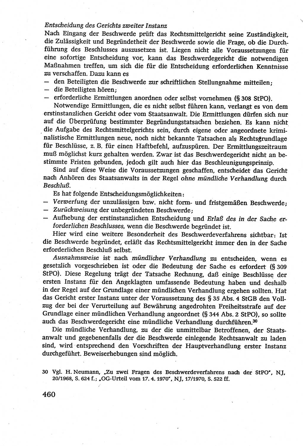 Strafverfahrensrecht [Deutsche Demokratische Republik (DDR)], Lehrbuch 1977, Seite 460 (Strafverf.-R. DDR Lb. 1977, S. 460)