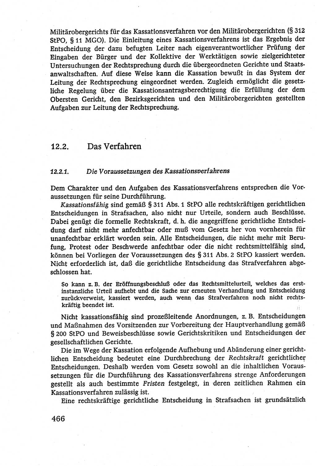 Strafverfahrensrecht [Deutsche Demokratische Republik (DDR)], Lehrbuch 1977, Seite 466 (Strafverf.-R. DDR Lb. 1977, S. 466)
