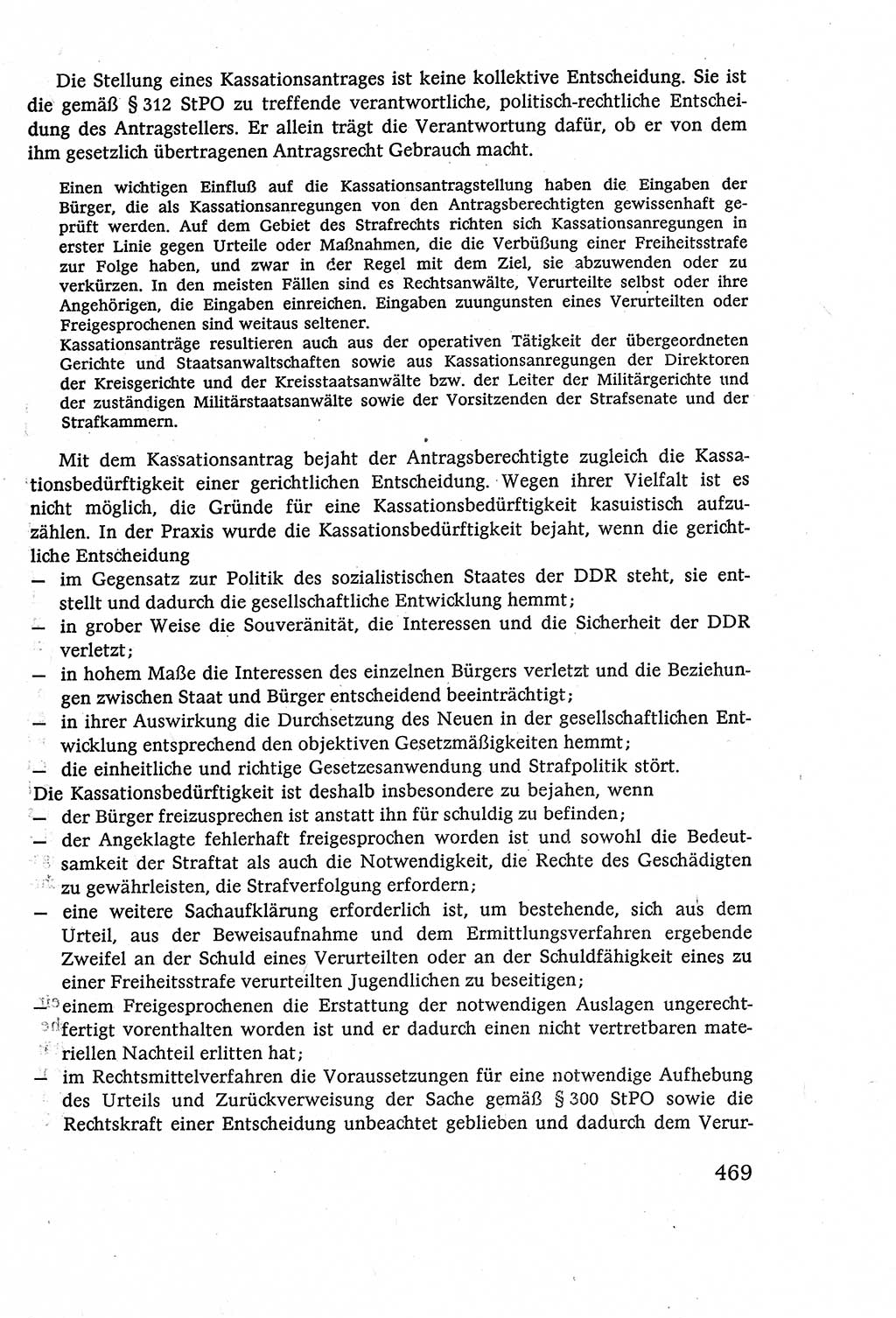 Strafverfahrensrecht [Deutsche Demokratische Republik (DDR)], Lehrbuch 1977, Seite 469 (Strafverf.-R. DDR Lb. 1977, S. 469)