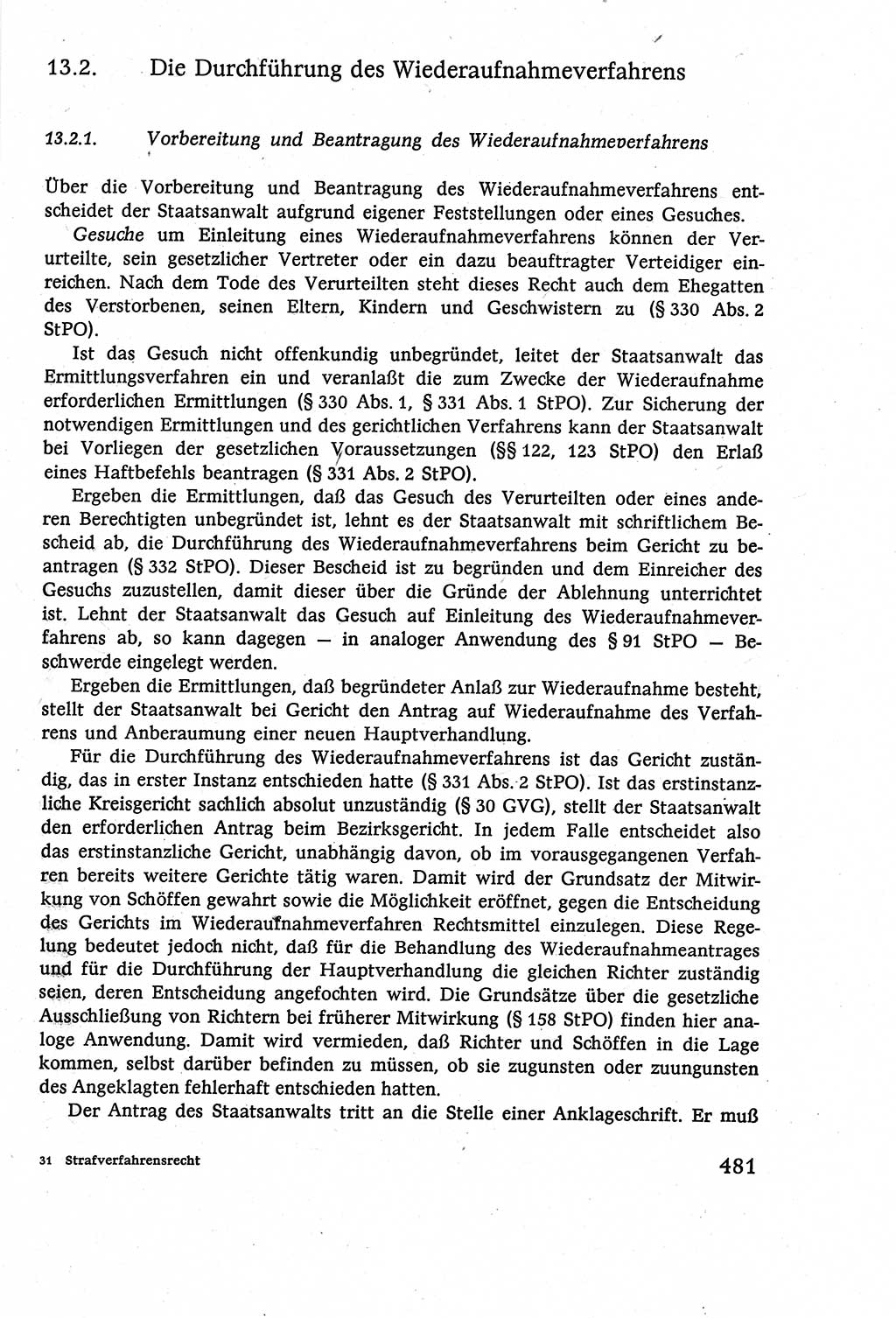 Strafverfahrensrecht [Deutsche Demokratische Republik (DDR)], Lehrbuch 1977, Seite 481 (Strafverf.-R. DDR Lb. 1977, S. 481)