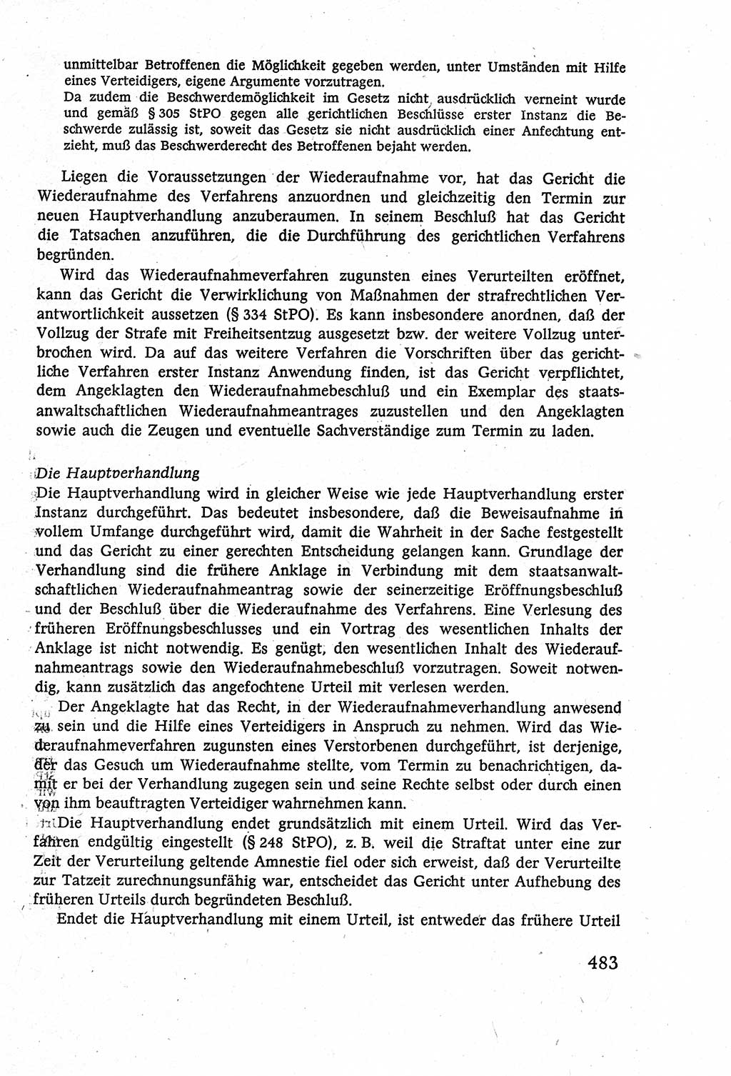 Strafverfahrensrecht [Deutsche Demokratische Republik (DDR)], Lehrbuch 1977, Seite 483 (Strafverf.-R. DDR Lb. 1977, S. 483)