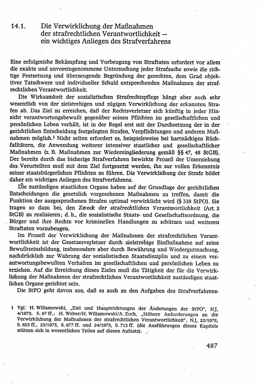 Strafverfahrensrecht [Deutsche Demokratische Republik (DDR)], Lehrbuch 1977, Seite 487 (Strafverf.-R. DDR Lb. 1977, S. 487)