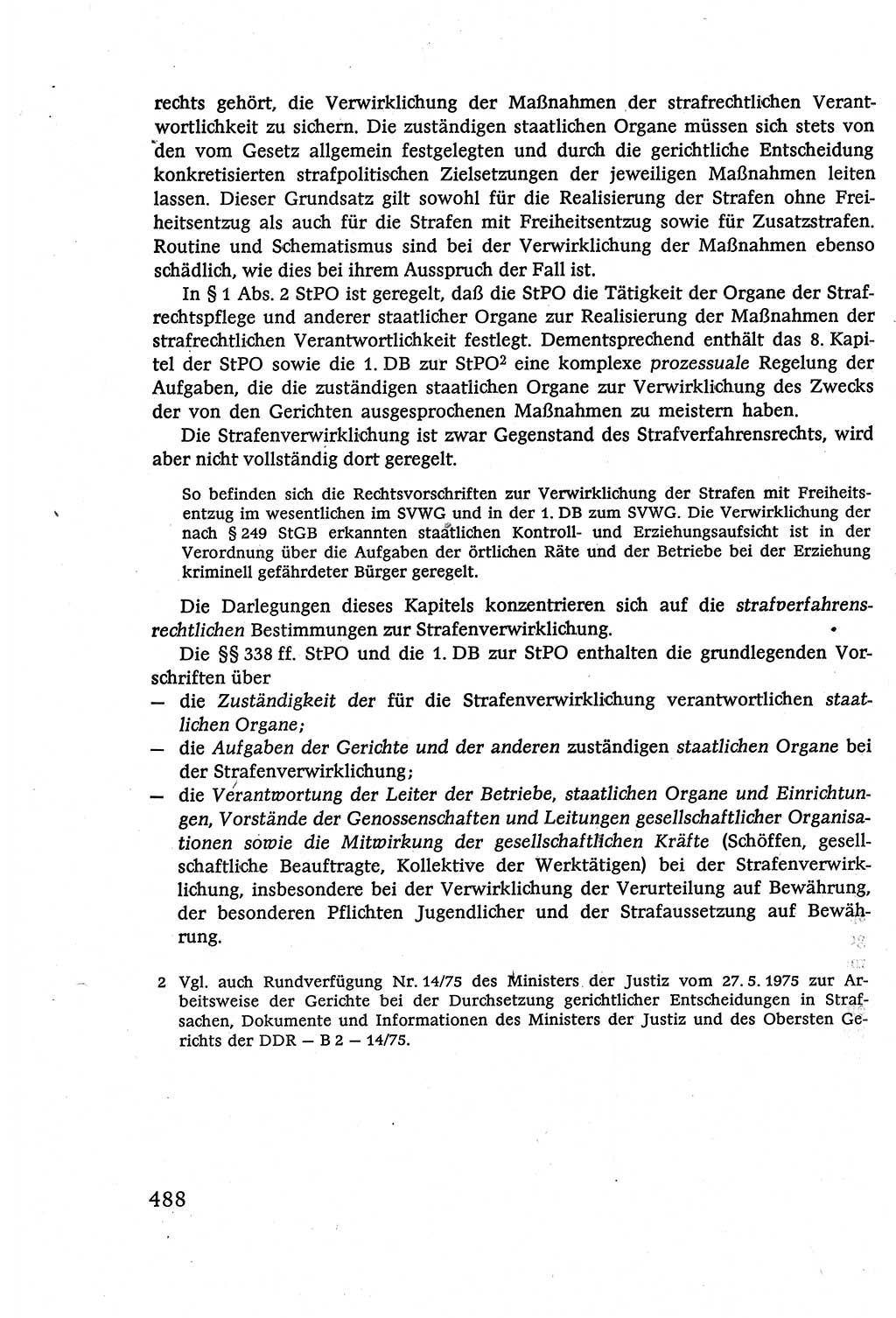 Strafverfahrensrecht [Deutsche Demokratische Republik (DDR)], Lehrbuch 1977, Seite 488 (Strafverf.-R. DDR Lb. 1977, S. 488)