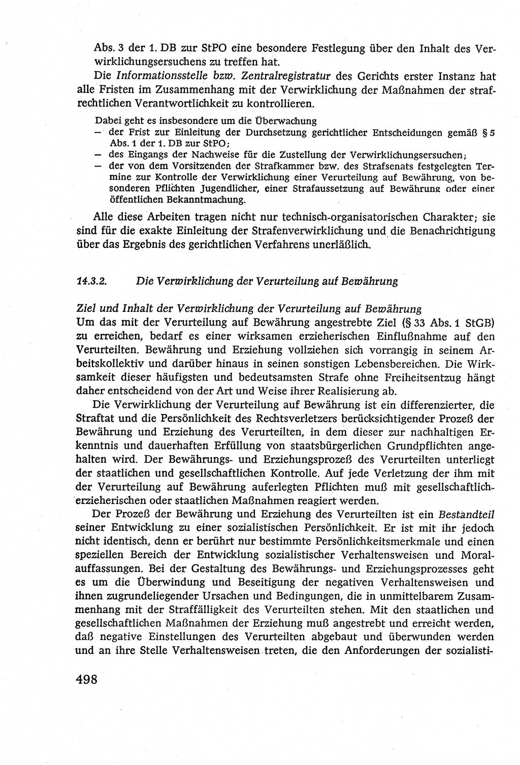 Strafverfahrensrecht [Deutsche Demokratische Republik (DDR)], Lehrbuch 1977, Seite 498 (Strafverf.-R. DDR Lb. 1977, S. 498)