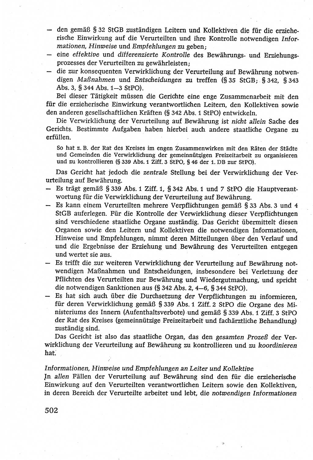 Strafverfahrensrecht [Deutsche Demokratische Republik (DDR)], Lehrbuch 1977, Seite 502 (Strafverf.-R. DDR Lb. 1977, S. 502)