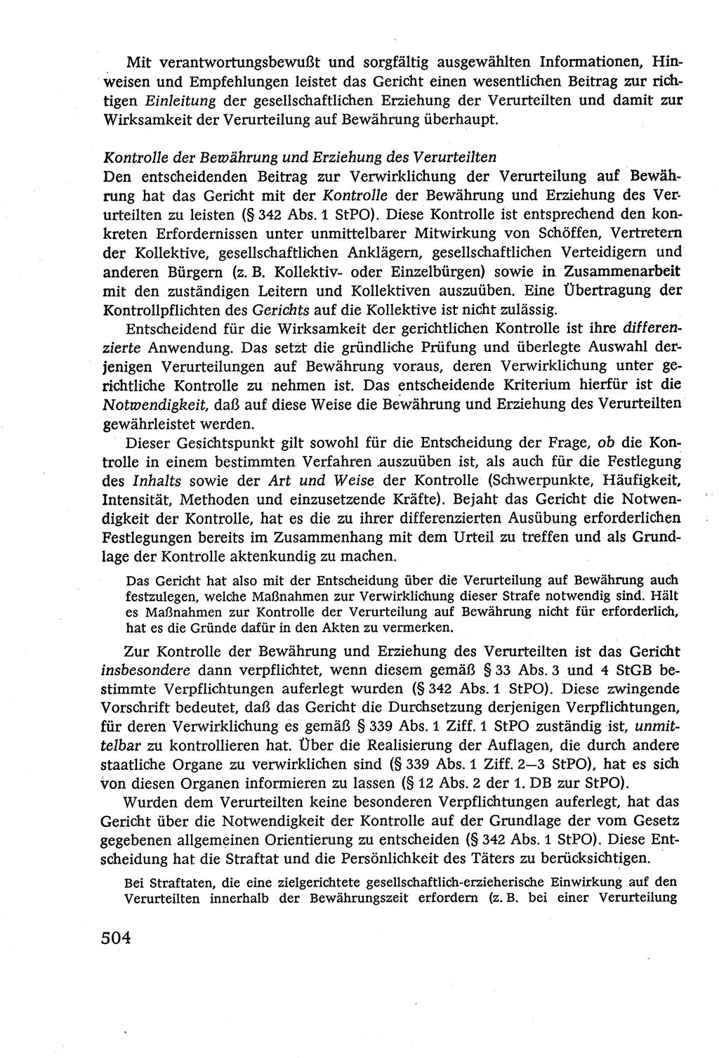Strafverfahrensrecht [Deutsche Demokratische Republik (DDR)], Lehrbuch 1977, Seite 504 (Strafverf.-R. DDR Lb. 1977, S. 504)