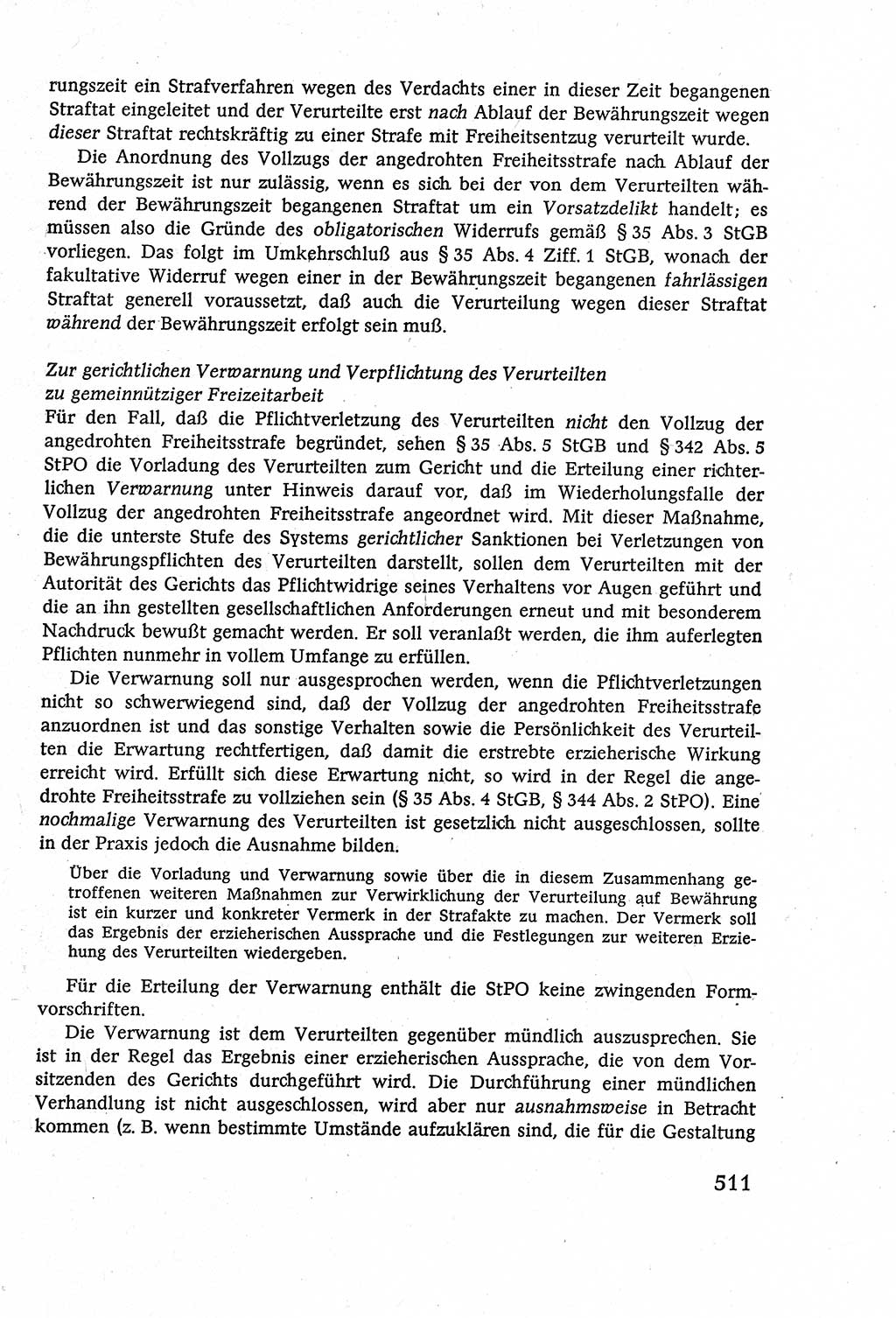 Strafverfahrensrecht [Deutsche Demokratische Republik (DDR)], Lehrbuch 1977, Seite 511 (Strafverf.-R. DDR Lb. 1977, S. 511)
