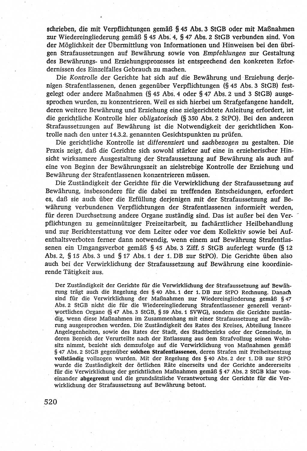 Strafverfahrensrecht [Deutsche Demokratische Republik (DDR)], Lehrbuch 1977, Seite 520 (Strafverf.-R. DDR Lb. 1977, S. 520)