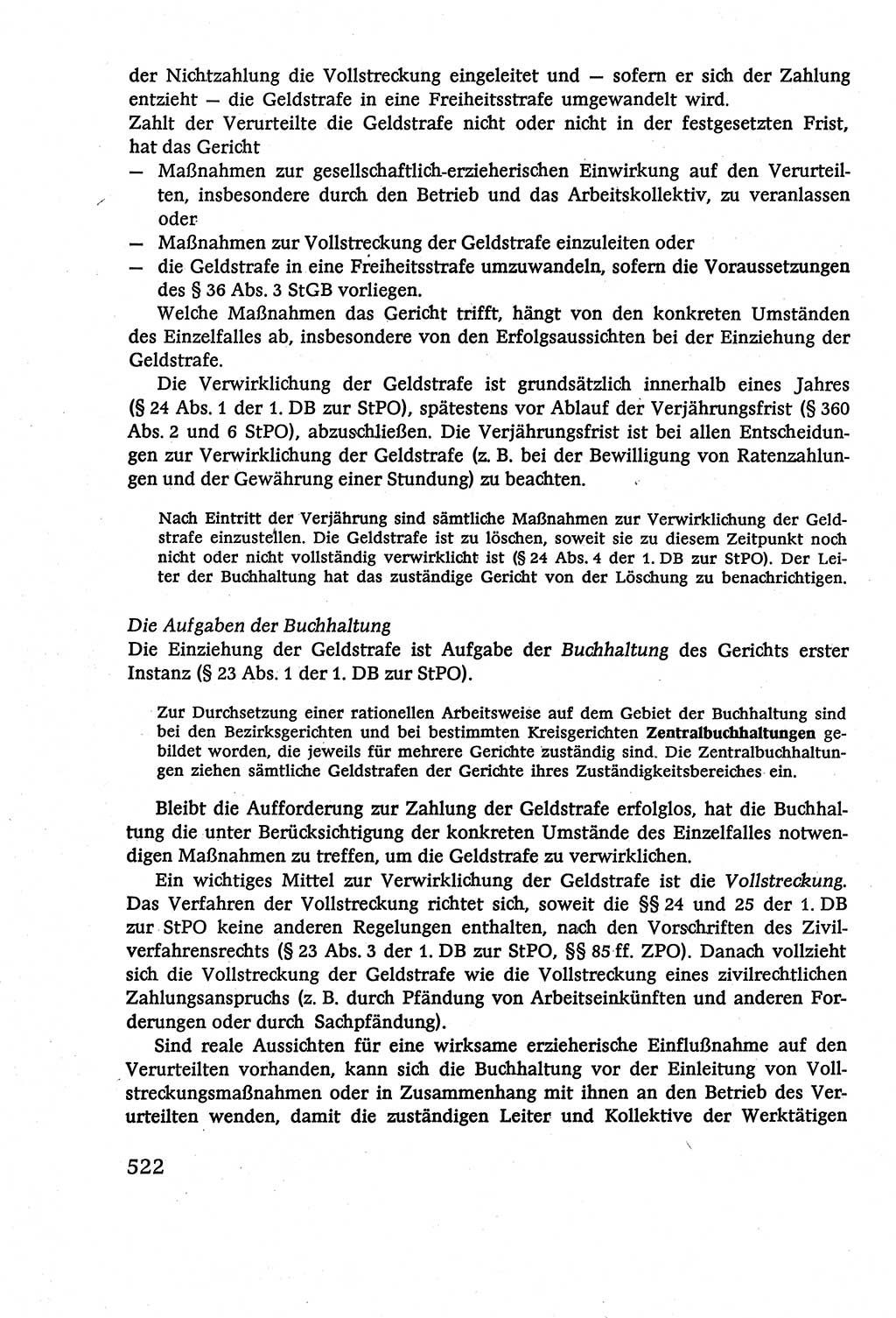 Strafverfahrensrecht [Deutsche Demokratische Republik (DDR)], Lehrbuch 1977, Seite 522 (Strafverf.-R. DDR Lb. 1977, S. 522)