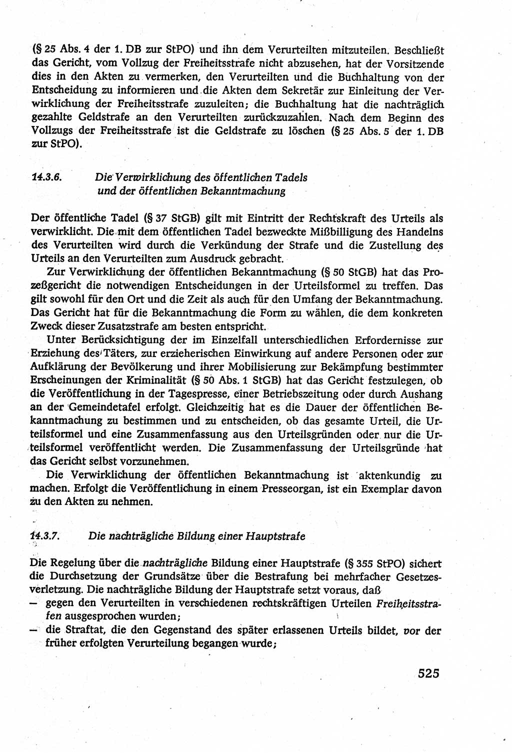 Strafverfahrensrecht [Deutsche Demokratische Republik (DDR)], Lehrbuch 1977, Seite 525 (Strafverf.-R. DDR Lb. 1977, S. 525)