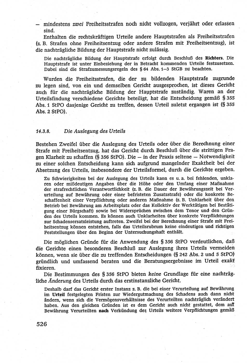 Strafverfahrensrecht [Deutsche Demokratische Republik (DDR)], Lehrbuch 1977, Seite 526 (Strafverf.-R. DDR Lb. 1977, S. 526)