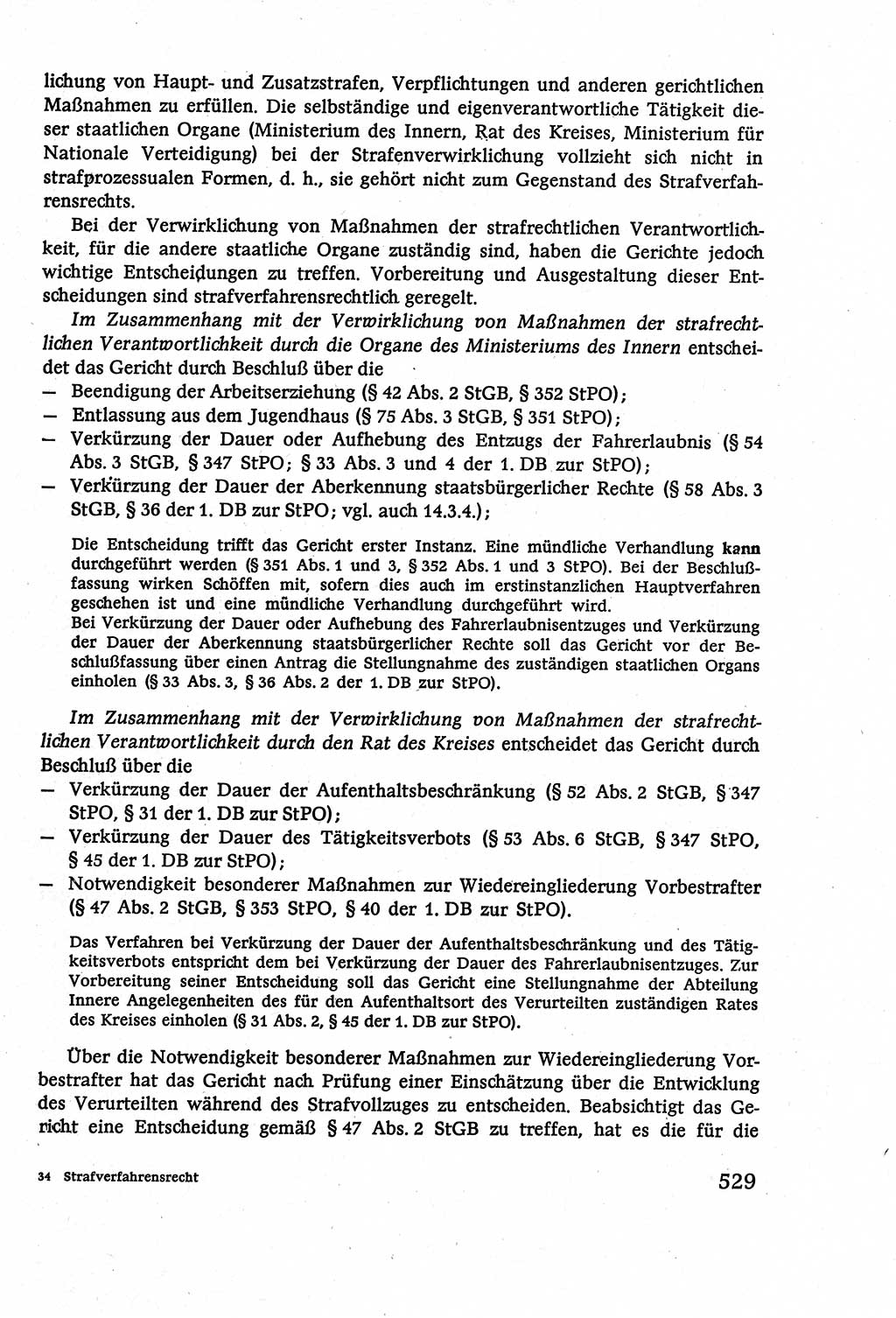 Strafverfahrensrecht [Deutsche Demokratische Republik (DDR)], Lehrbuch 1977, Seite 529 (Strafverf.-R. DDR Lb. 1977, S. 529)