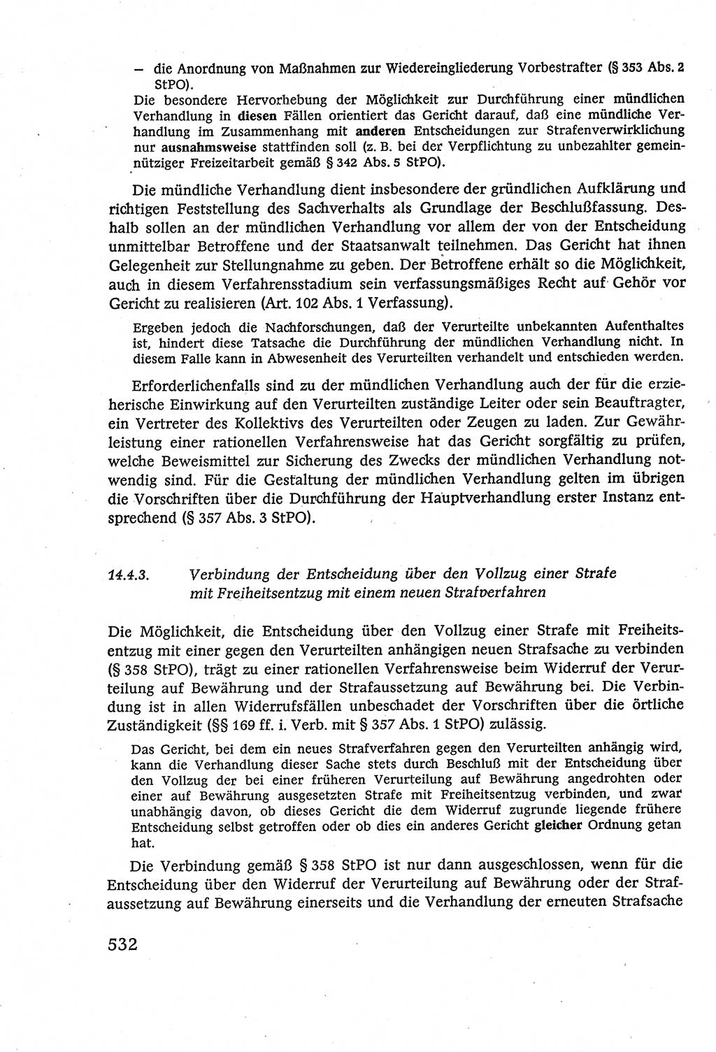 Strafverfahrensrecht [Deutsche Demokratische Republik (DDR)], Lehrbuch 1977, Seite 532 (Strafverf.-R. DDR Lb. 1977, S. 532)
