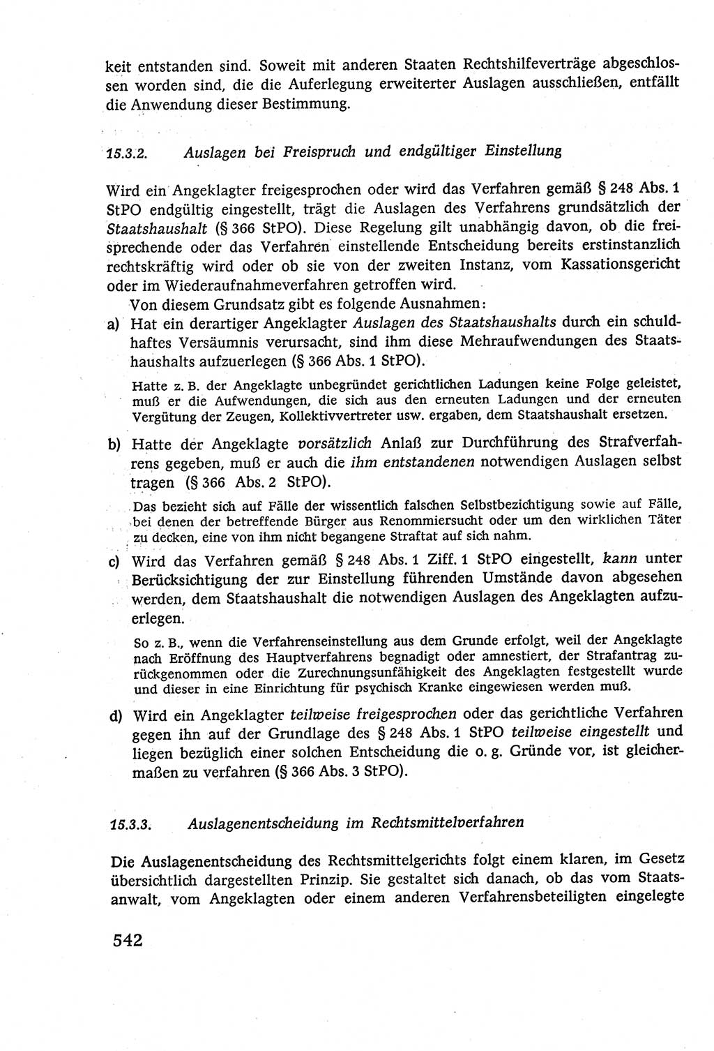 Strafverfahrensrecht [Deutsche Demokratische Republik (DDR)], Lehrbuch 1977, Seite 542 (Strafverf.-R. DDR Lb. 1977, S. 542)