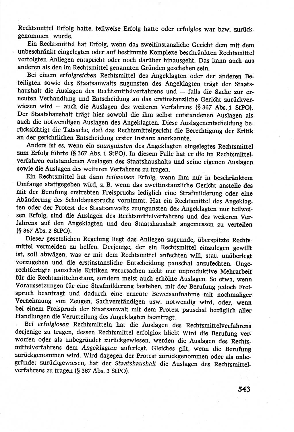 Strafverfahrensrecht [Deutsche Demokratische Republik (DDR)], Lehrbuch 1977, Seite 543 (Strafverf.-R. DDR Lb. 1977, S. 543)