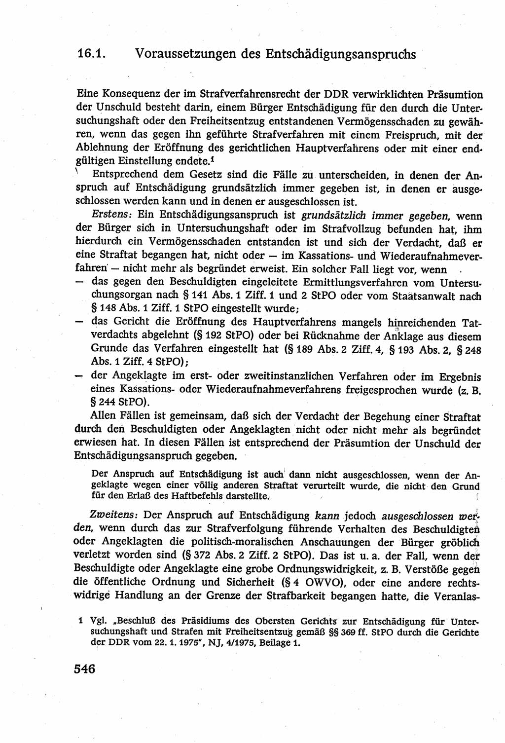 Strafverfahrensrecht [Deutsche Demokratische Republik (DDR)], Lehrbuch 1977, Seite 546 (Strafverf.-R. DDR Lb. 1977, S. 546)