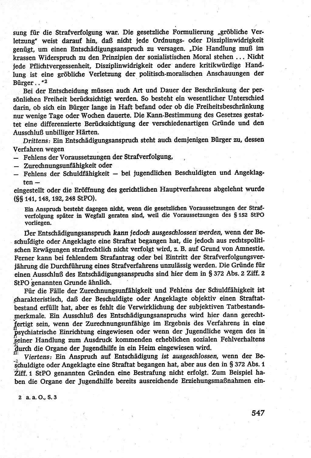 Strafverfahrensrecht [Deutsche Demokratische Republik (DDR)], Lehrbuch 1977, Seite 547 (Strafverf.-R. DDR Lb. 1977, S. 547)