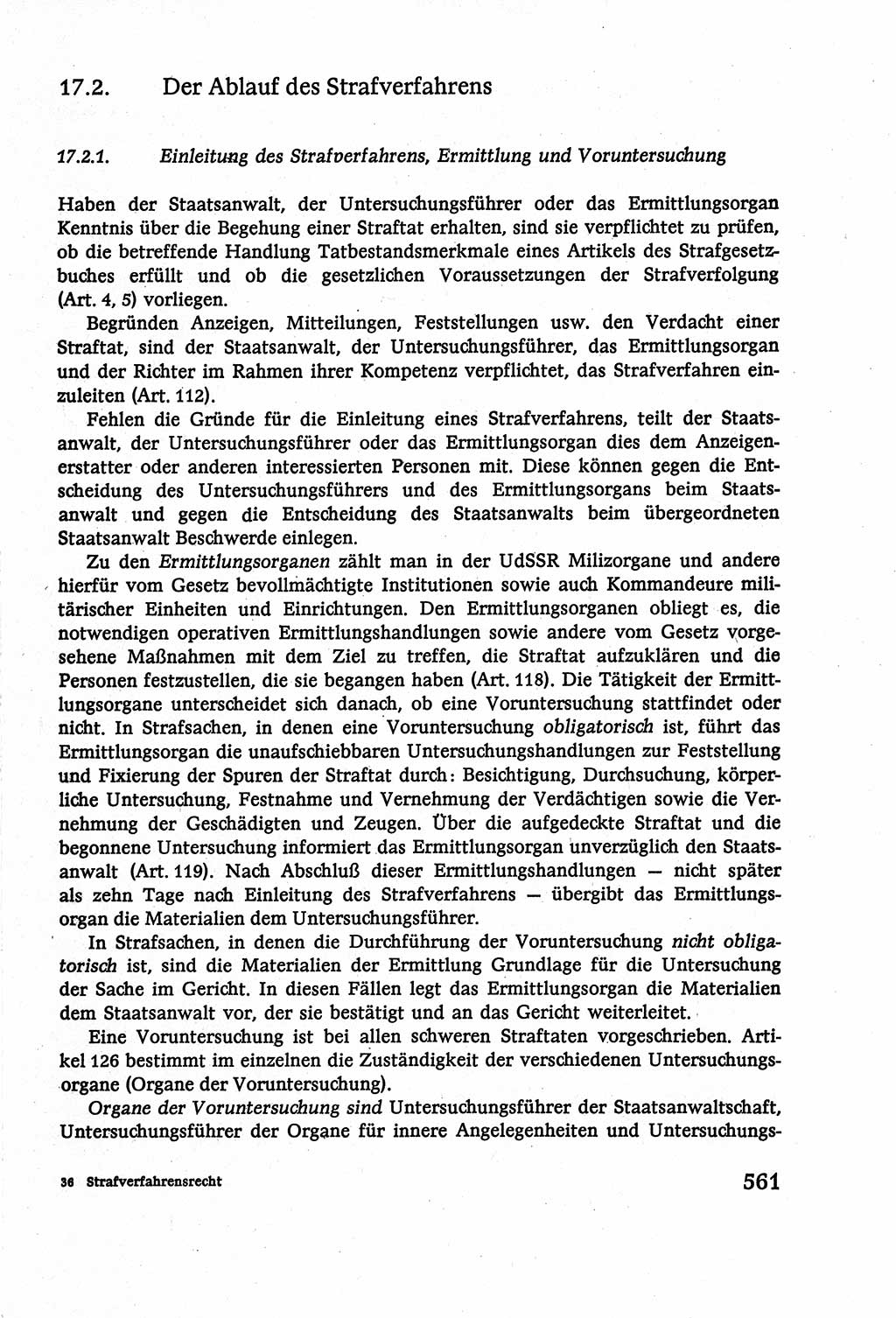 Strafverfahrensrecht [Deutsche Demokratische Republik (DDR)], Lehrbuch 1977, Seite 561 (Strafverf.-R. DDR Lb. 1977, S. 561)