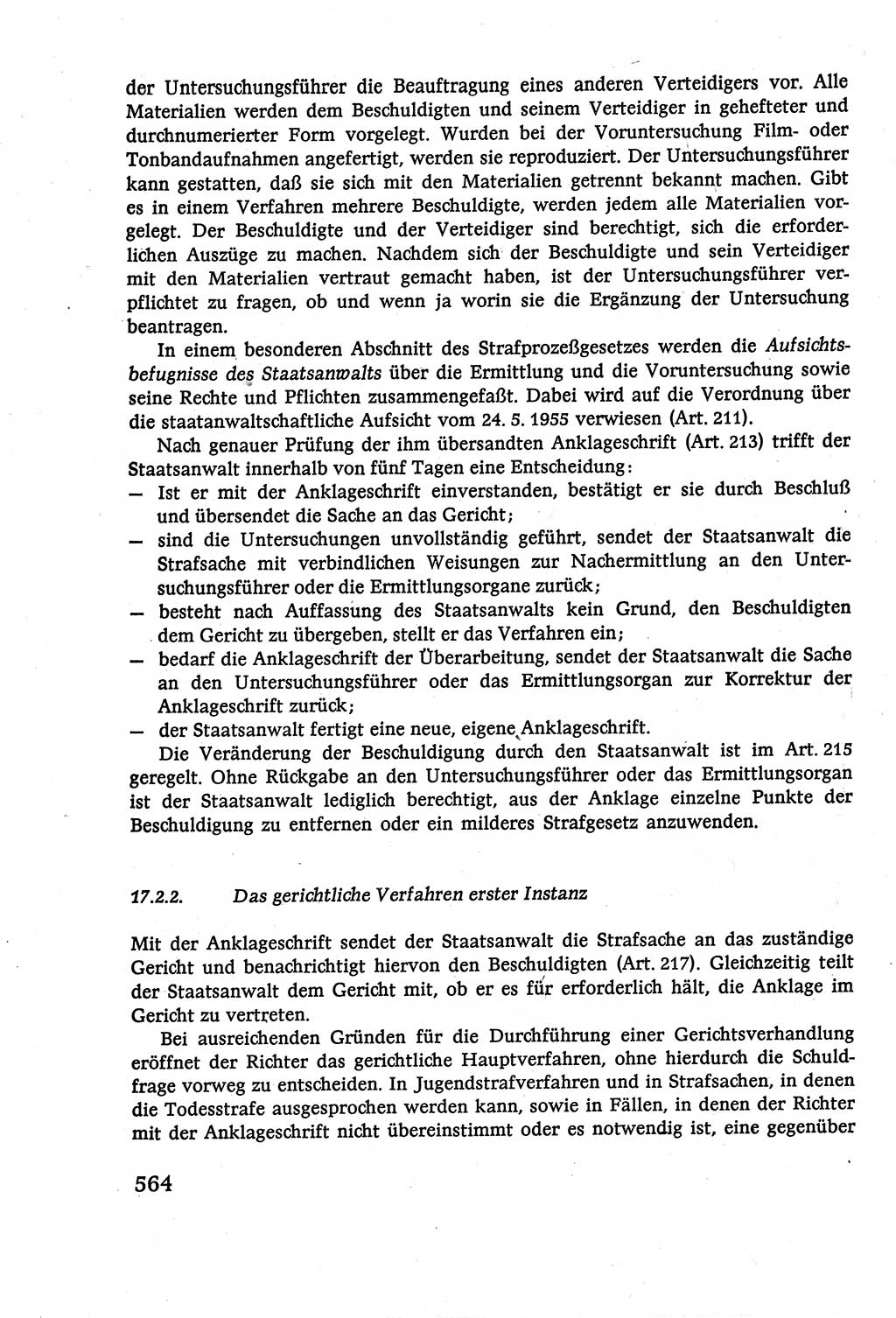 Strafverfahrensrecht [Deutsche Demokratische Republik (DDR)], Lehrbuch 1977, Seite 564 (Strafverf.-R. DDR Lb. 1977, S. 564)