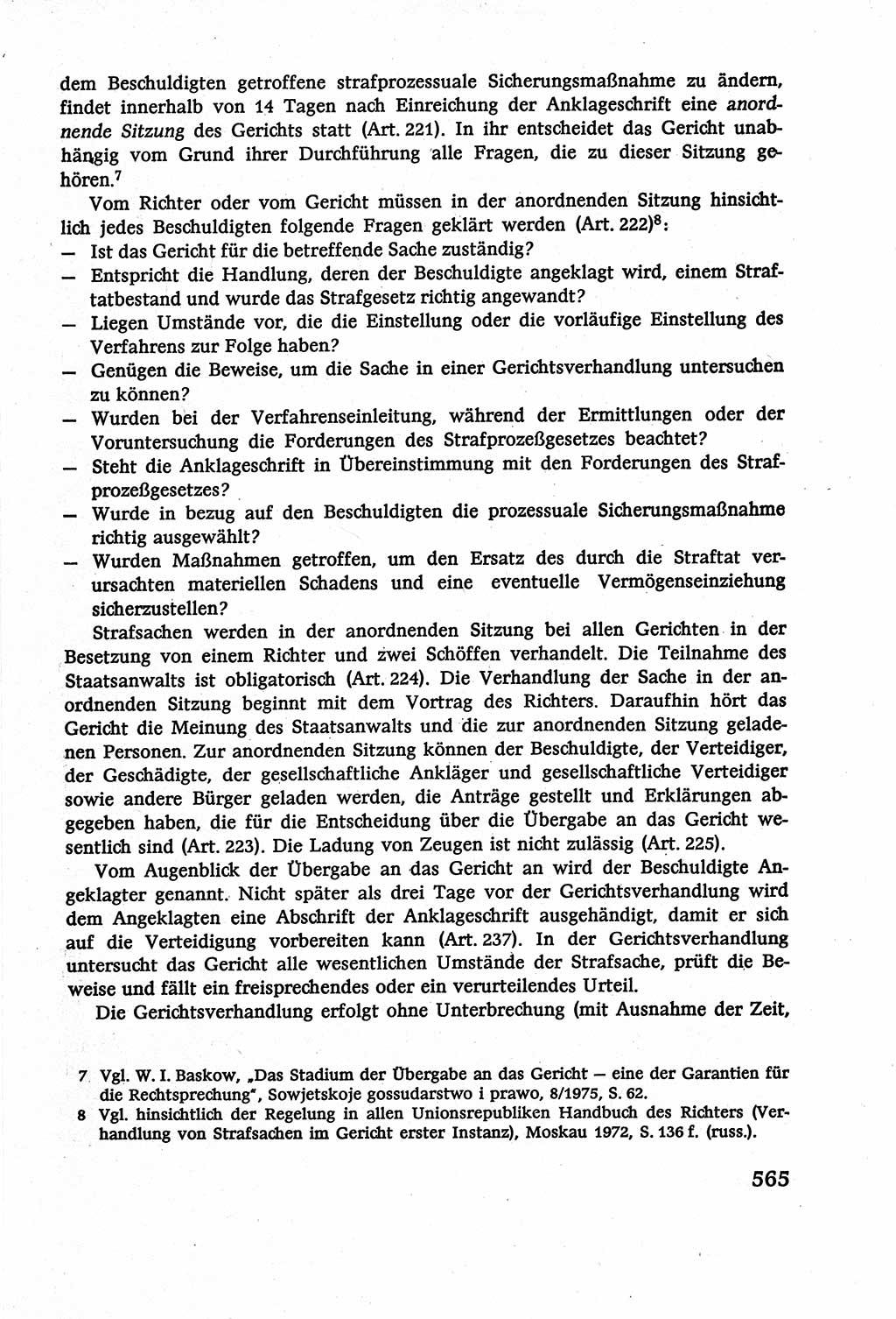 Strafverfahrensrecht [Deutsche Demokratische Republik (DDR)], Lehrbuch 1977, Seite 565 (Strafverf.-R. DDR Lb. 1977, S. 565)