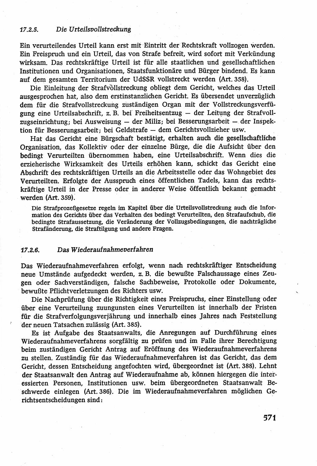 Strafverfahrensrecht [Deutsche Demokratische Republik (DDR)], Lehrbuch 1977, Seite 571 (Strafverf.-R. DDR Lb. 1977, S. 571)