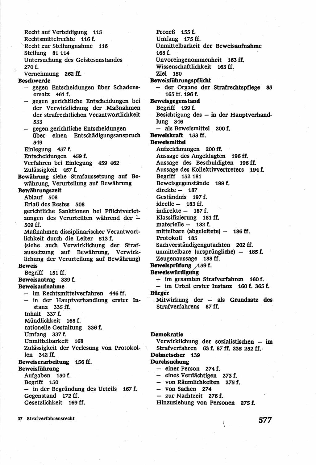 Strafverfahrensrecht [Deutsche Demokratische Republik (DDR)], Lehrbuch 1977, Seite 577 (Strafverf.-R. DDR Lb. 1977, S. 577)
