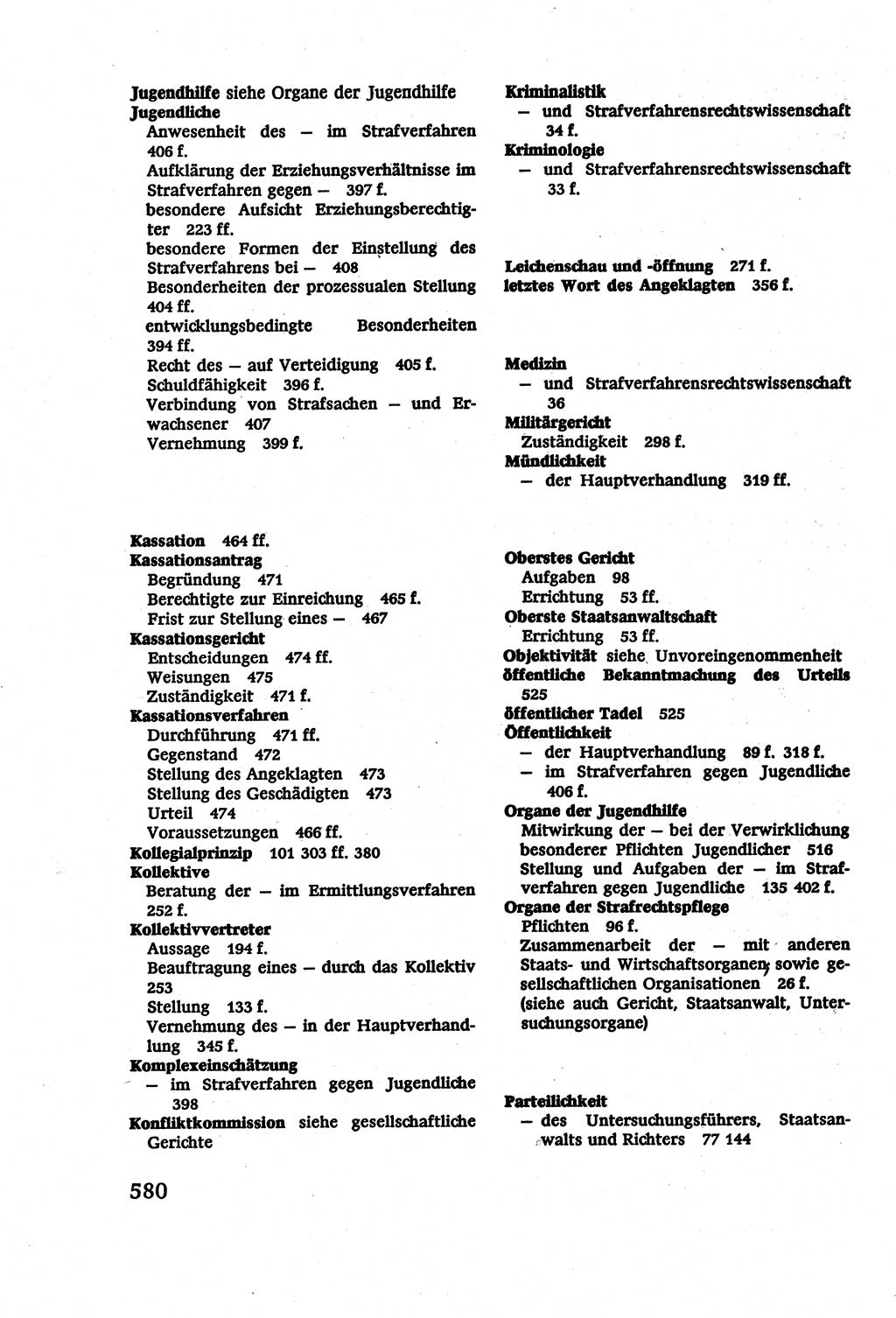 Strafverfahrensrecht [Deutsche Demokratische Republik (DDR)], Lehrbuch 1977, Seite 580 (Strafverf.-R. DDR Lb. 1977, S. 580)