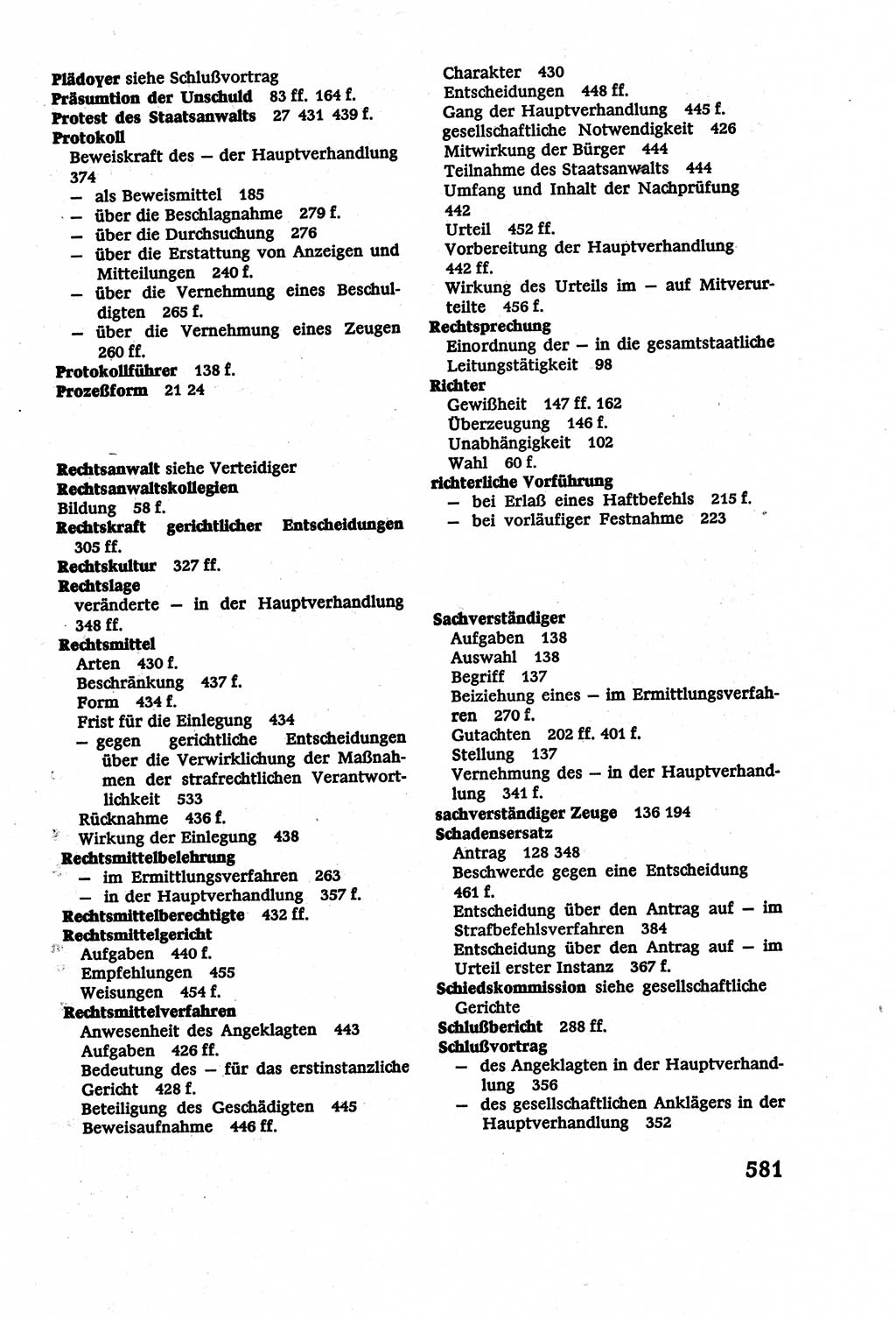 Strafverfahrensrecht [Deutsche Demokratische Republik (DDR)], Lehrbuch 1977, Seite 581 (Strafverf.-R. DDR Lb. 1977, S. 581)