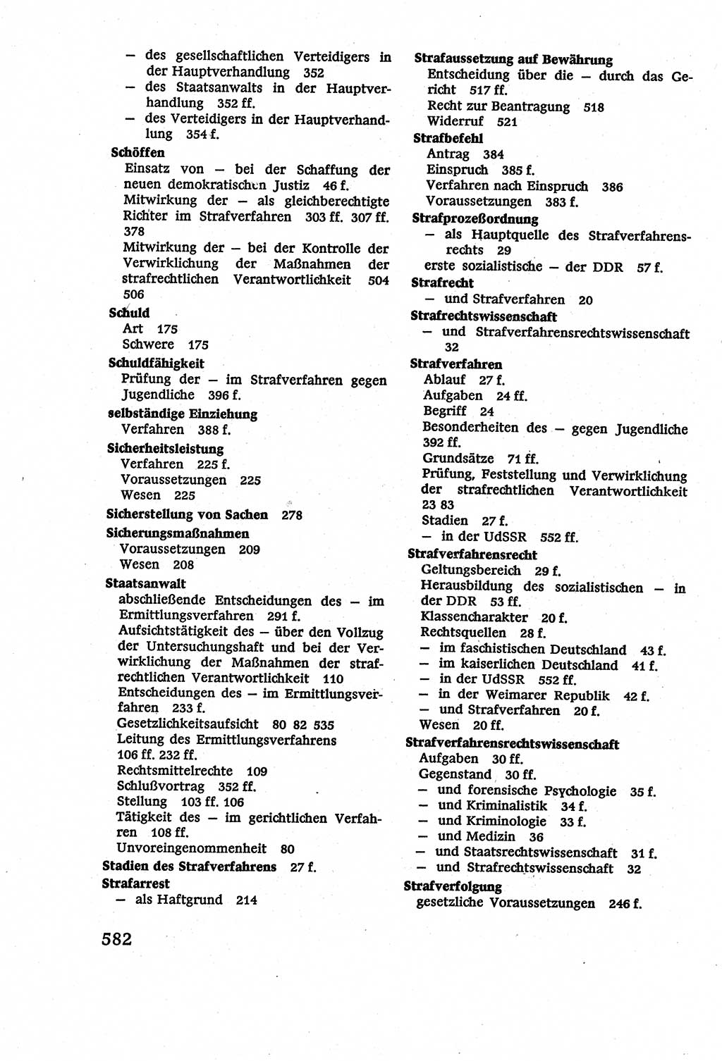 Strafverfahrensrecht [Deutsche Demokratische Republik (DDR)], Lehrbuch 1977, Seite 582 (Strafverf.-R. DDR Lb. 1977, S. 582)