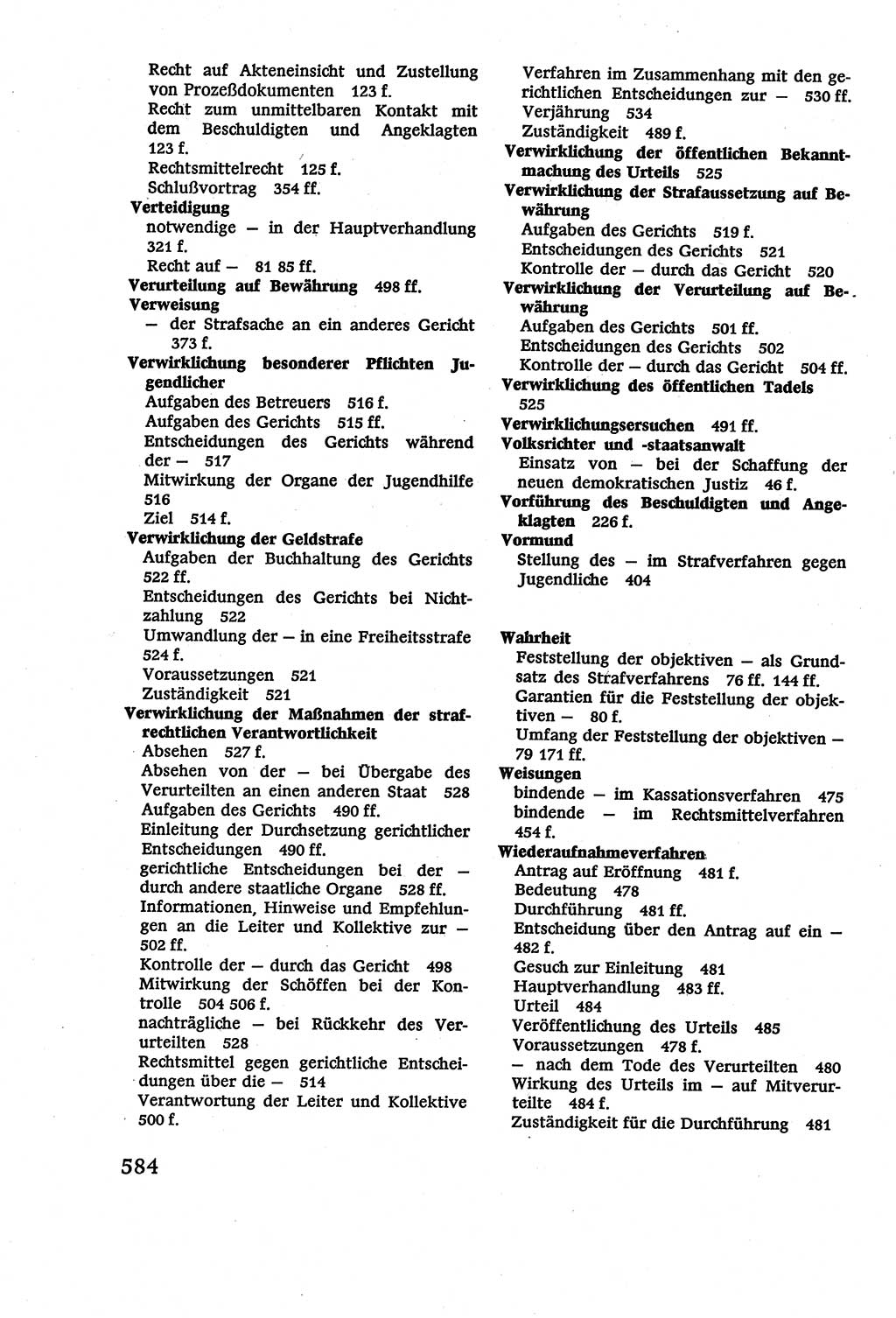 Strafverfahrensrecht [Deutsche Demokratische Republik (DDR)], Lehrbuch 1977, Seite 584 (Strafverf.-R. DDR Lb. 1977, S. 584)