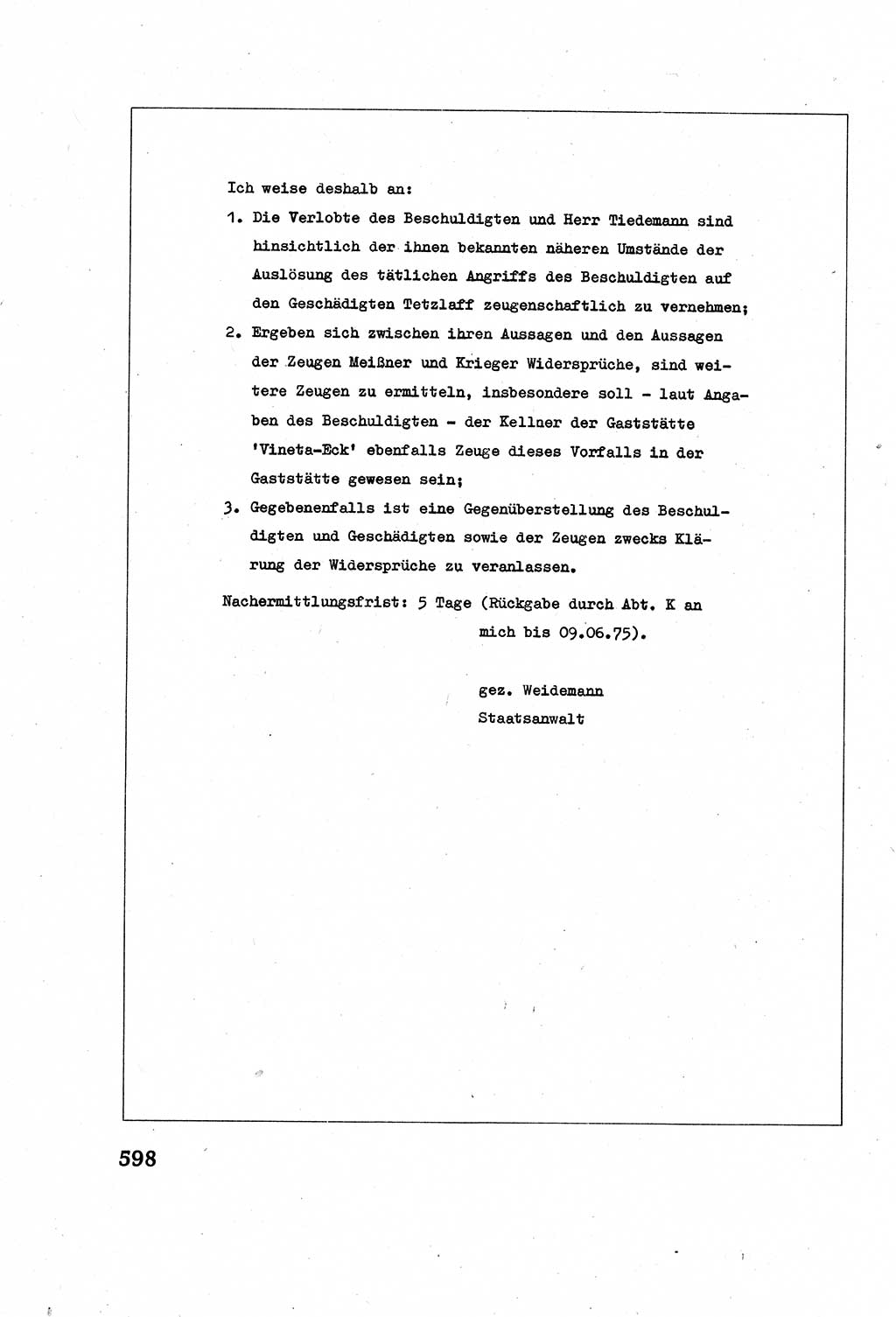 Strafverfahrensrecht [Deutsche Demokratische Republik (DDR)], Lehrbuch 1977, Seite 598 (Strafverf.-R. DDR Lb. 1977, S. 598)