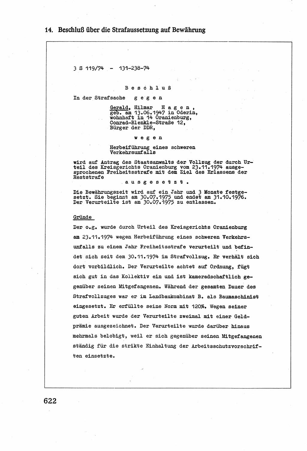 Strafverfahrensrecht [Deutsche Demokratische Republik (DDR)], Lehrbuch 1977, Seite 622 (Strafverf.-R. DDR Lb. 1977, S. 622)