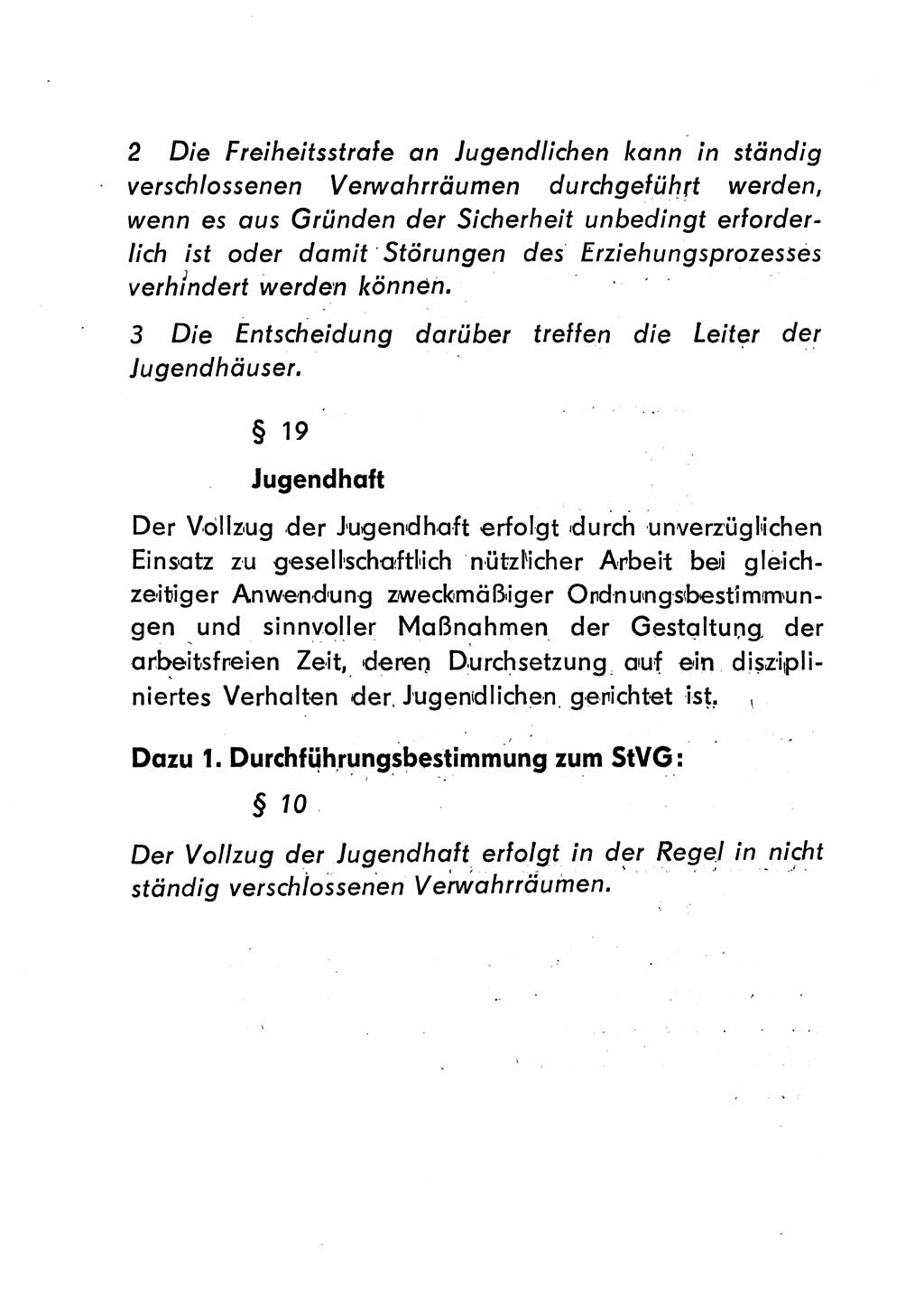 Gesetz über den Vollzug der Strafen mit Freiheitsentzug (Strafvollzugsgesetz) - StVG - [Deutsche Demokratische Republik (DDR)] 1977, Seite 20 (StVG DDR 1977, S. 20)
