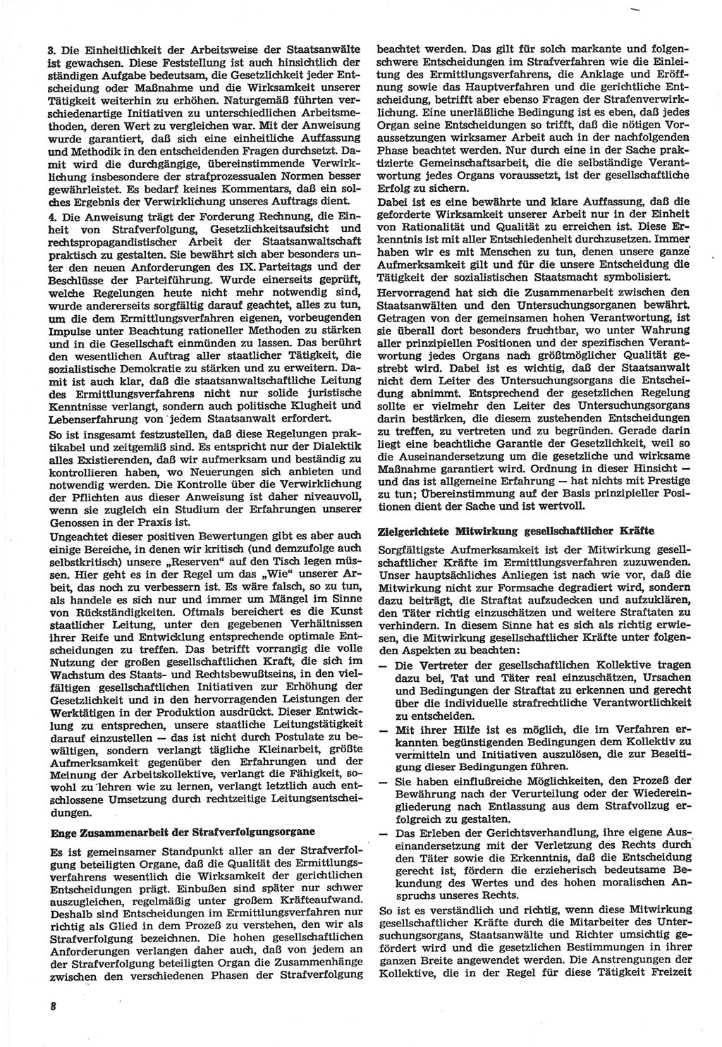 Neue Justiz (NJ), Zeitschrift für Recht und Rechtswissenschaft-Zeitschrift, sozialistisches Recht und Gesetzlichkeit, 31. Jahrgang 1977, Seite 8 (NJ DDR 1977, S. 8)