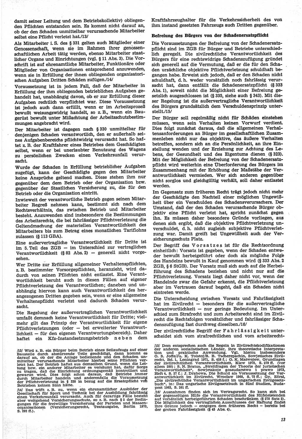 Neue Justiz (NJ), Zeitschrift für Recht und Rechtswissenschaft-Zeitschrift, sozialistisches Recht und Gesetzlichkeit, 31. Jahrgang 1977, Seite 13 (NJ DDR 1977, S. 13)