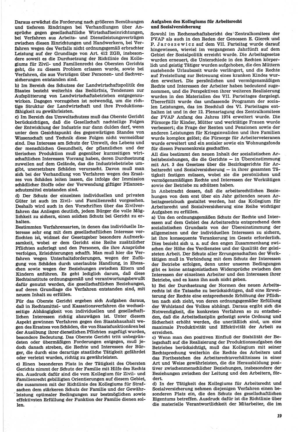 Neue Justiz (NJ), Zeitschrift für Recht und Rechtswissenschaft-Zeitschrift, sozialistisches Recht und Gesetzlichkeit, 31. Jahrgang 1977, Seite 19 (NJ DDR 1977, S. 19)
