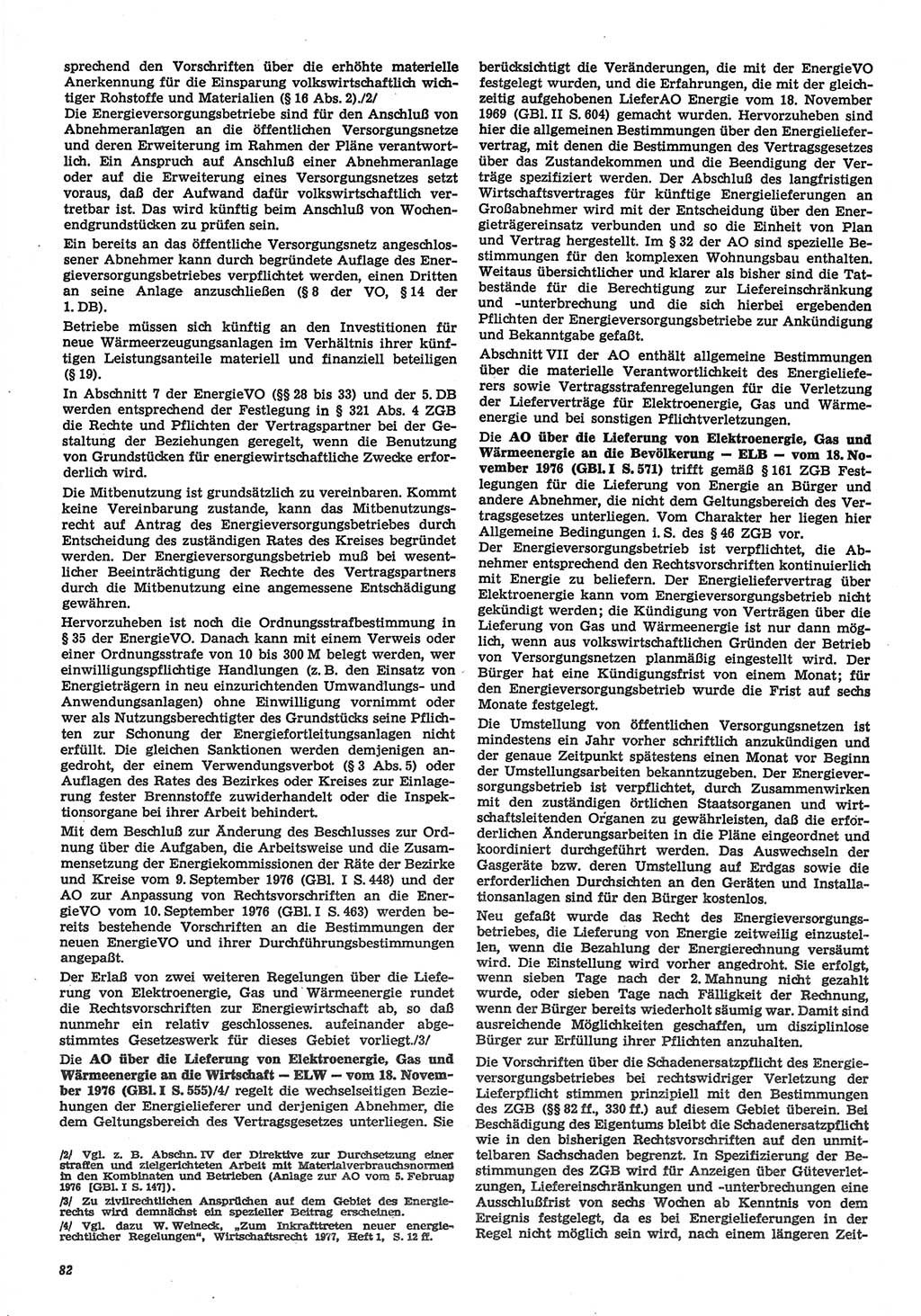 Neue Justiz (NJ), Zeitschrift für Recht und Rechtswissenschaft-Zeitschrift, sozialistisches Recht und Gesetzlichkeit, 31. Jahrgang 1977, Seite 82 (NJ DDR 1977, S. 82)