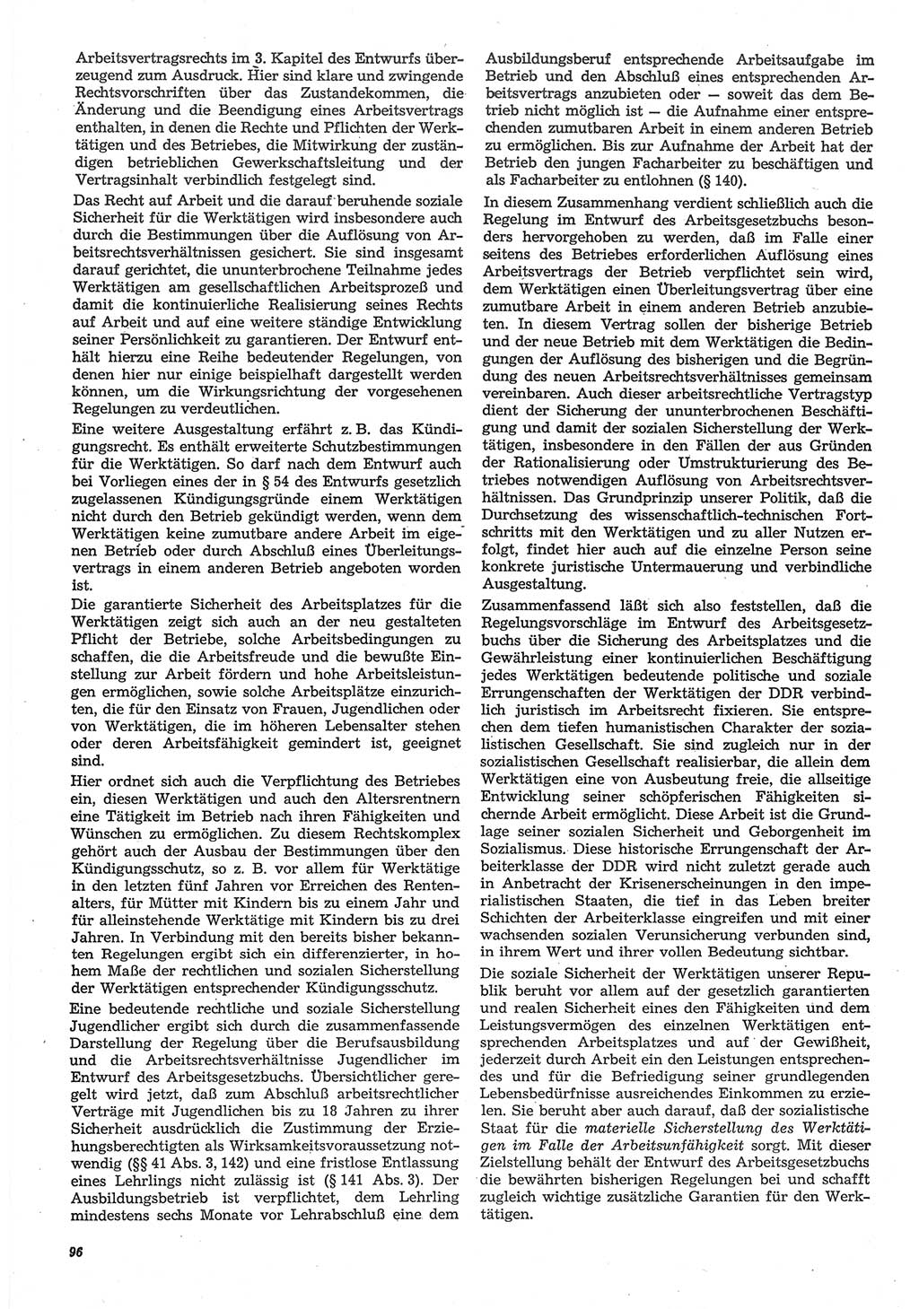 Neue Justiz (NJ), Zeitschrift für Recht und Rechtswissenschaft-Zeitschrift, sozialistisches Recht und Gesetzlichkeit, 31. Jahrgang 1977, Seite 96 (NJ DDR 1977, S. 96)