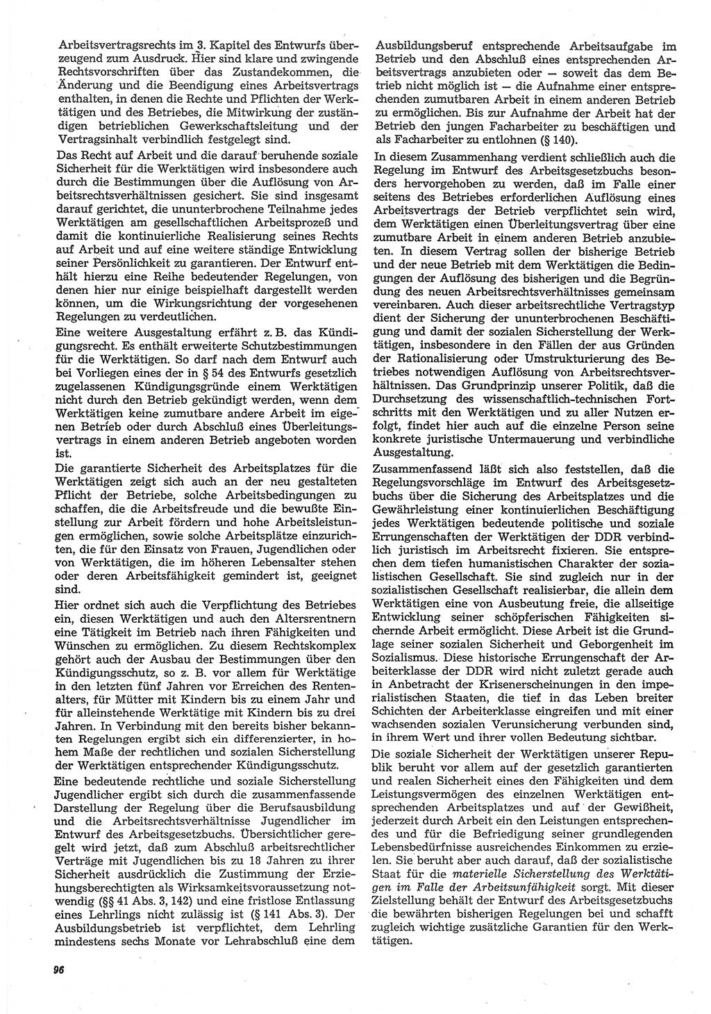 Neue Justiz (NJ), Zeitschrift für Recht und Rechtswissenschaft-Zeitschrift, sozialistisches Recht und Gesetzlichkeit, 31. Jahrgang 1977, Seite 96 (NJ DDR 1977, S. 96)